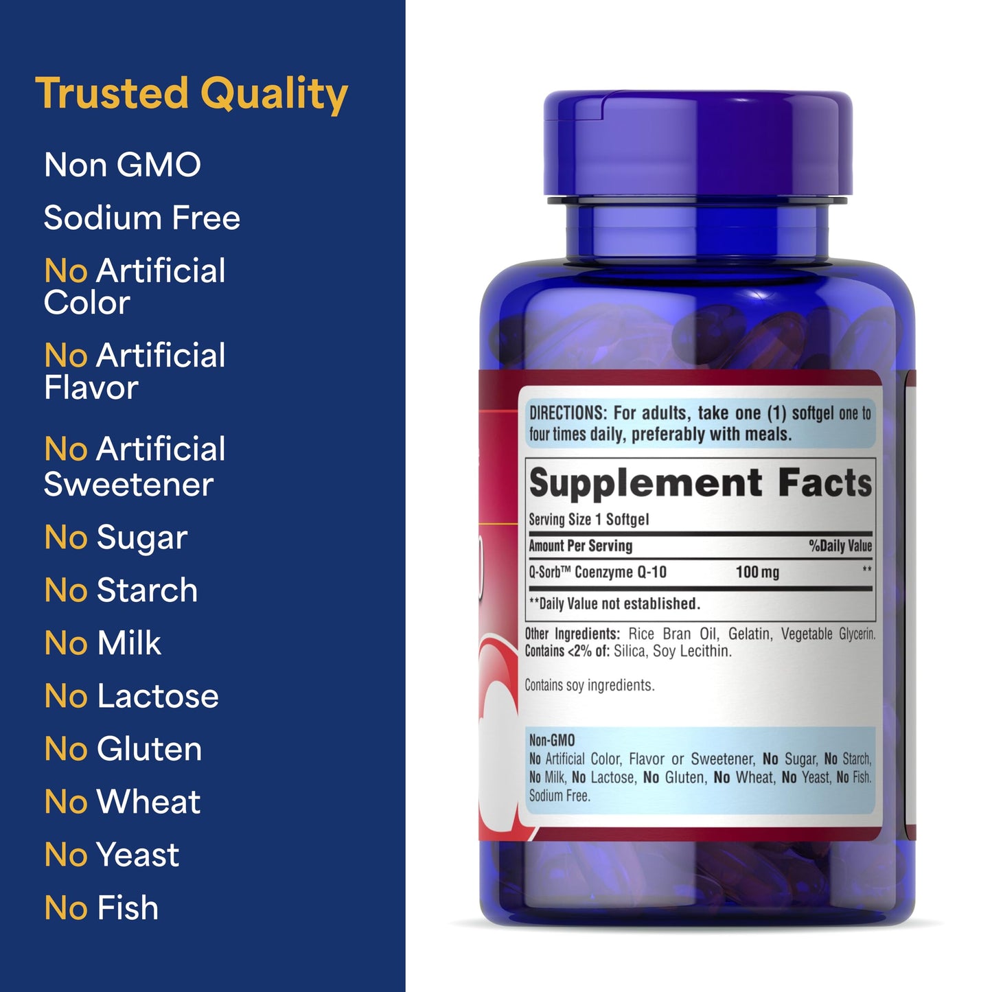 Puritan's Pride CoQ10 100mg Softgels, 480 Count