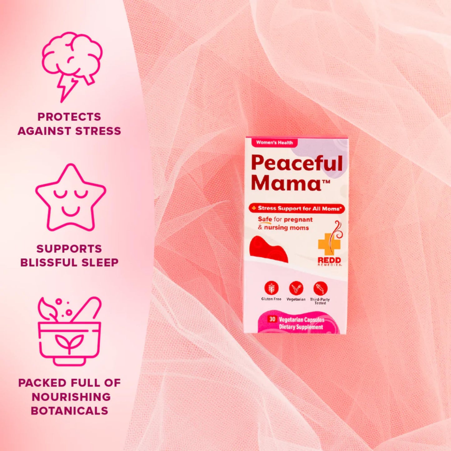 Redd Remedies Peaceful Mama, 30 Vegetarian Capsules