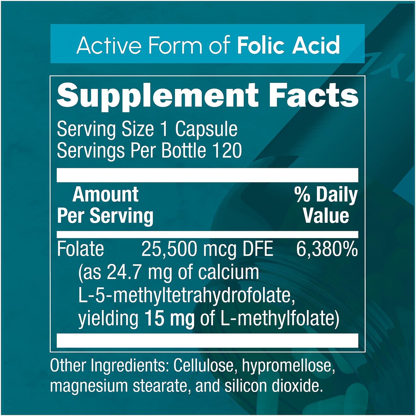 Zenavea L-Methylfolate 15mg Capsule 120 Count