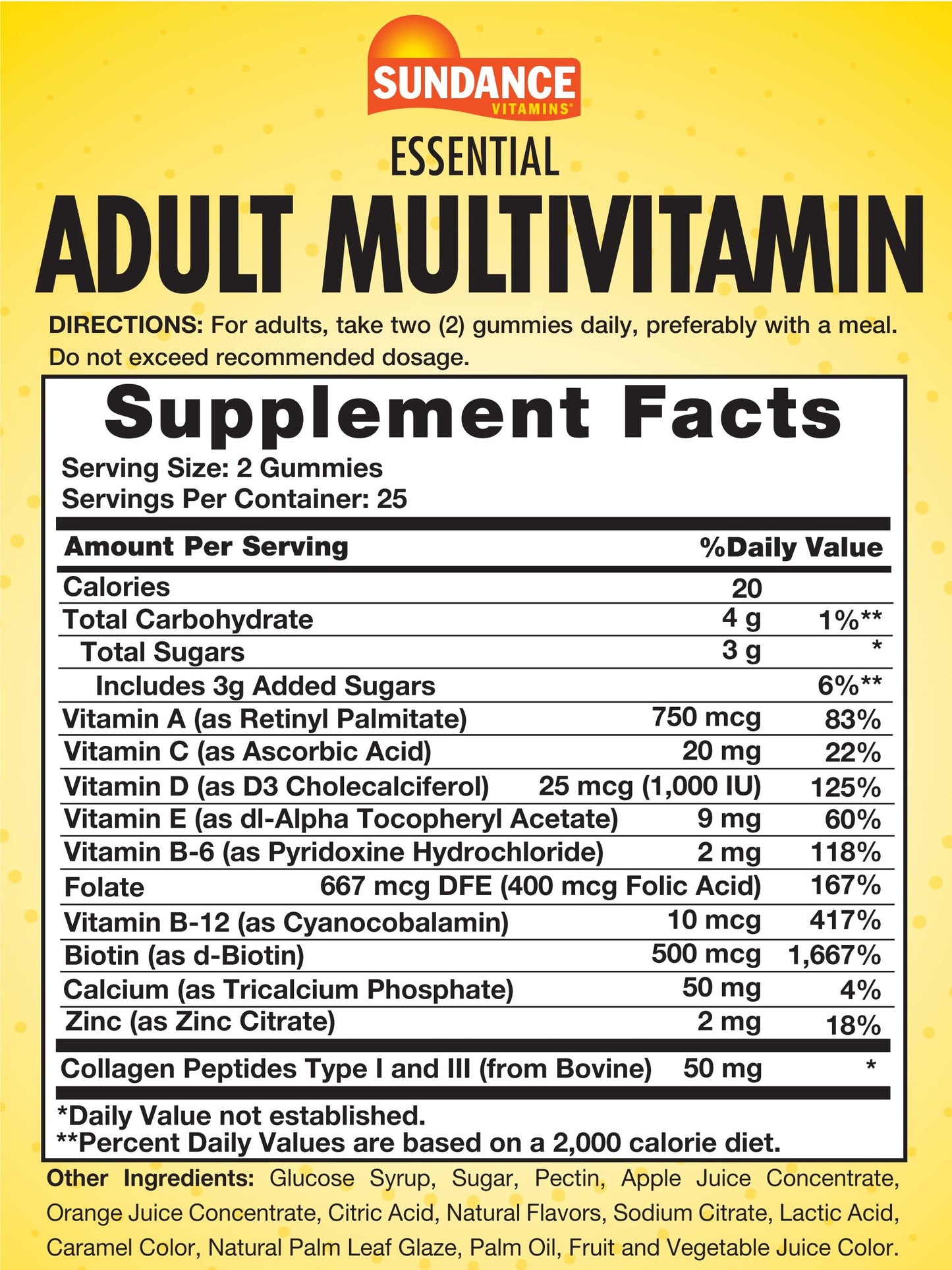 Sundance Adult Multivitamin 50 Gummies