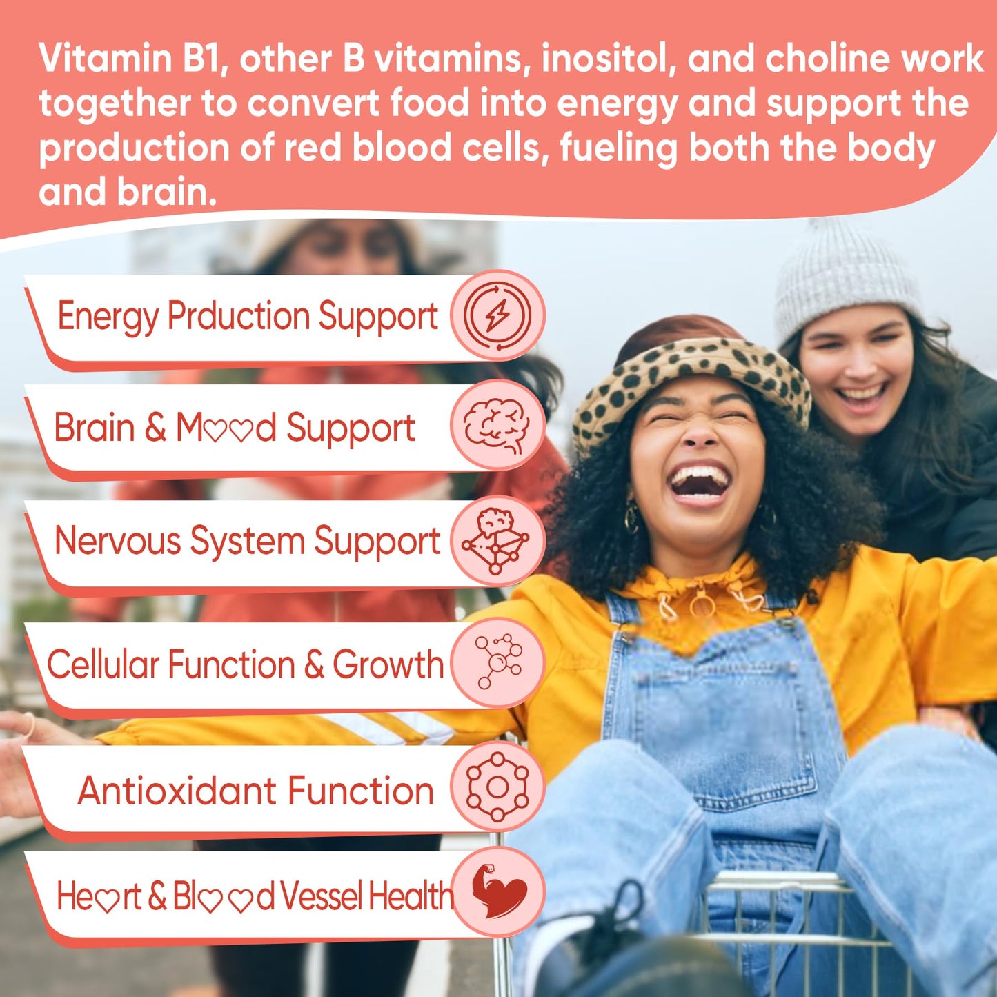 LILICARE Vitamin B1 + Liposomal L-Theanine 500mg Gummies, 180 Count