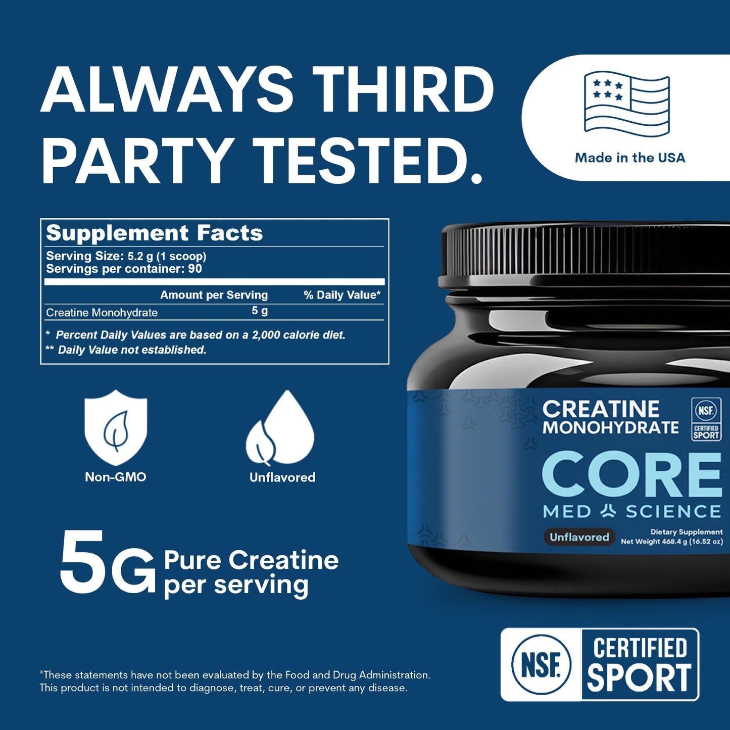 Core Med Science Creatine Monohydrate Powder 16.52