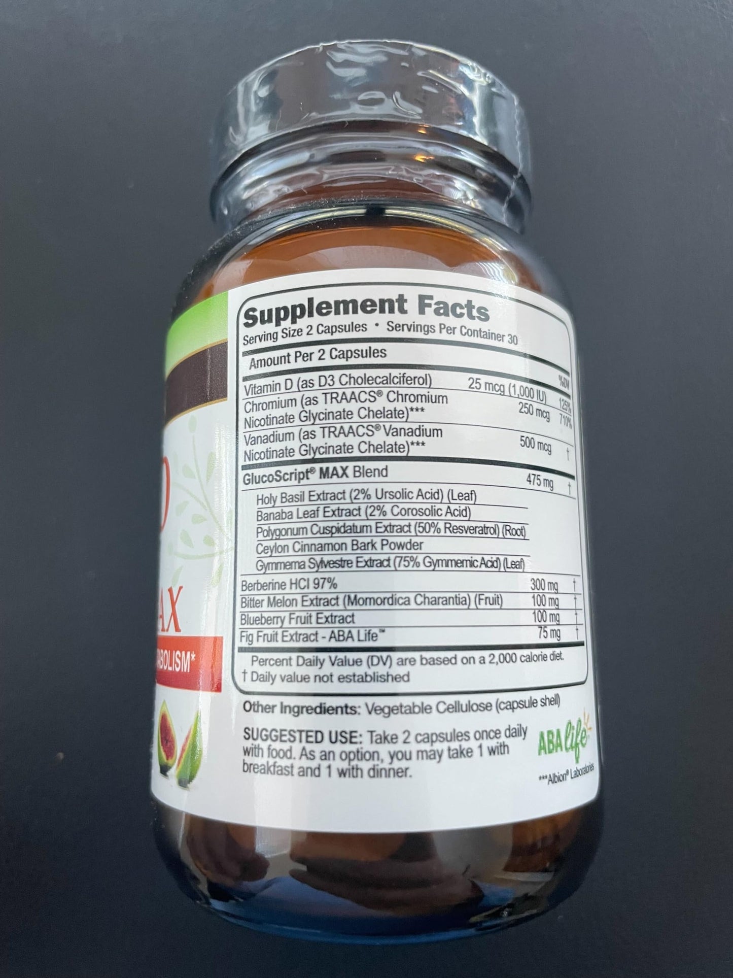 Script Essentials Gluco Script: Metabolism and Glucose Support with Berberine HCl Chromium Capsule, 60 Capsules
