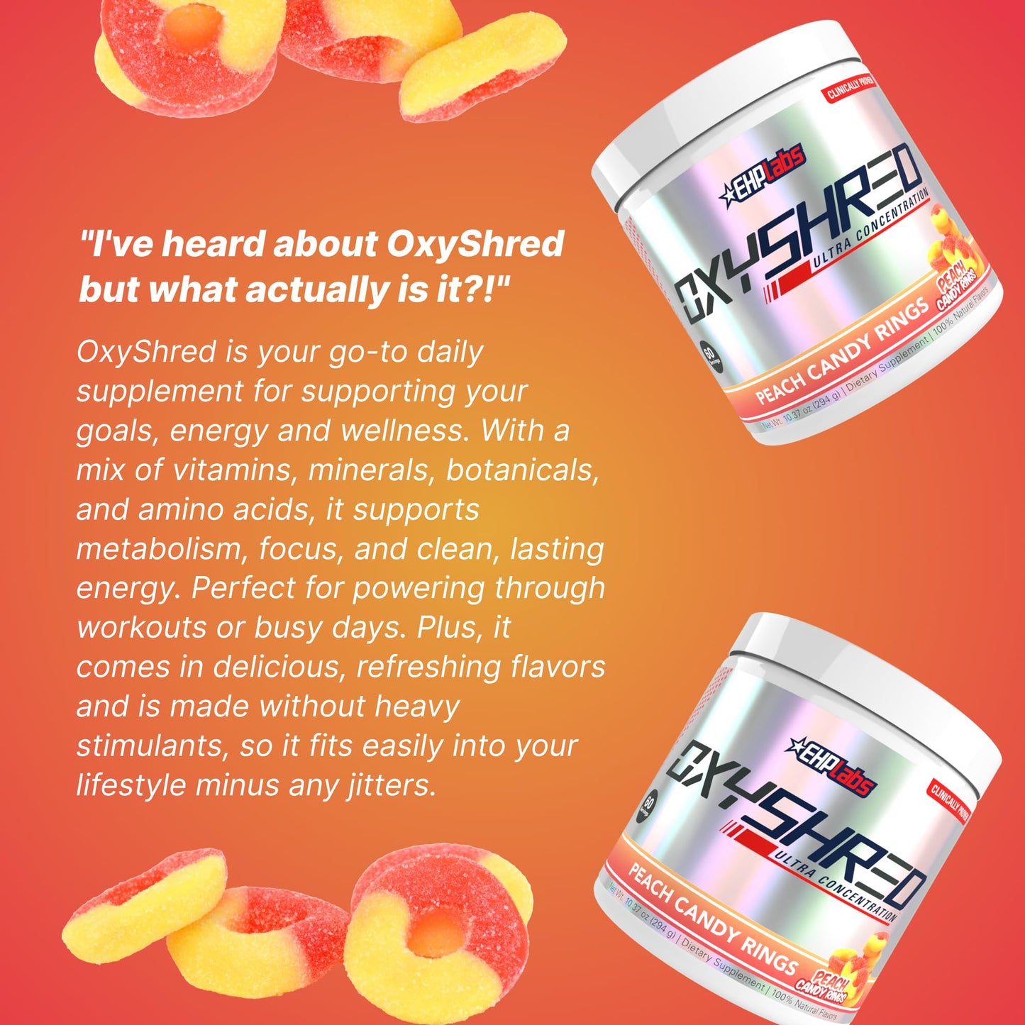 EHP Labs OxyShred Pre Workout Powder 10.6 Ounce