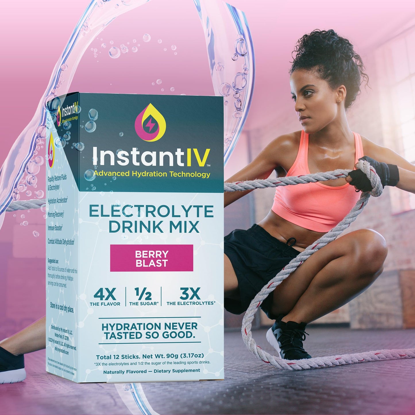Instant IV Electrolytes Powder Berry Blast, 84