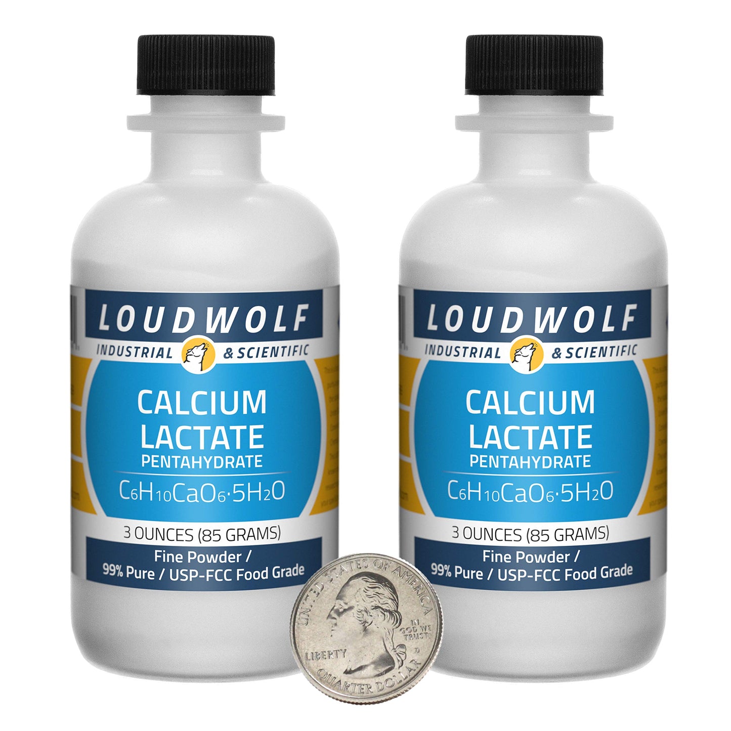Loudwolf Calcium Lactate Powder, 6 Ounces, 2 Bottles