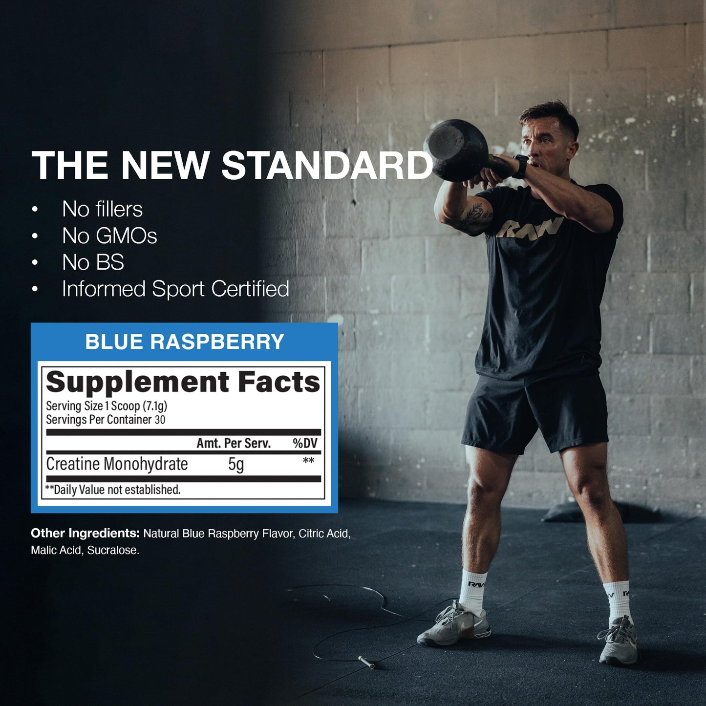 RAW Creatine Monohydrate Powder 12.52 oz