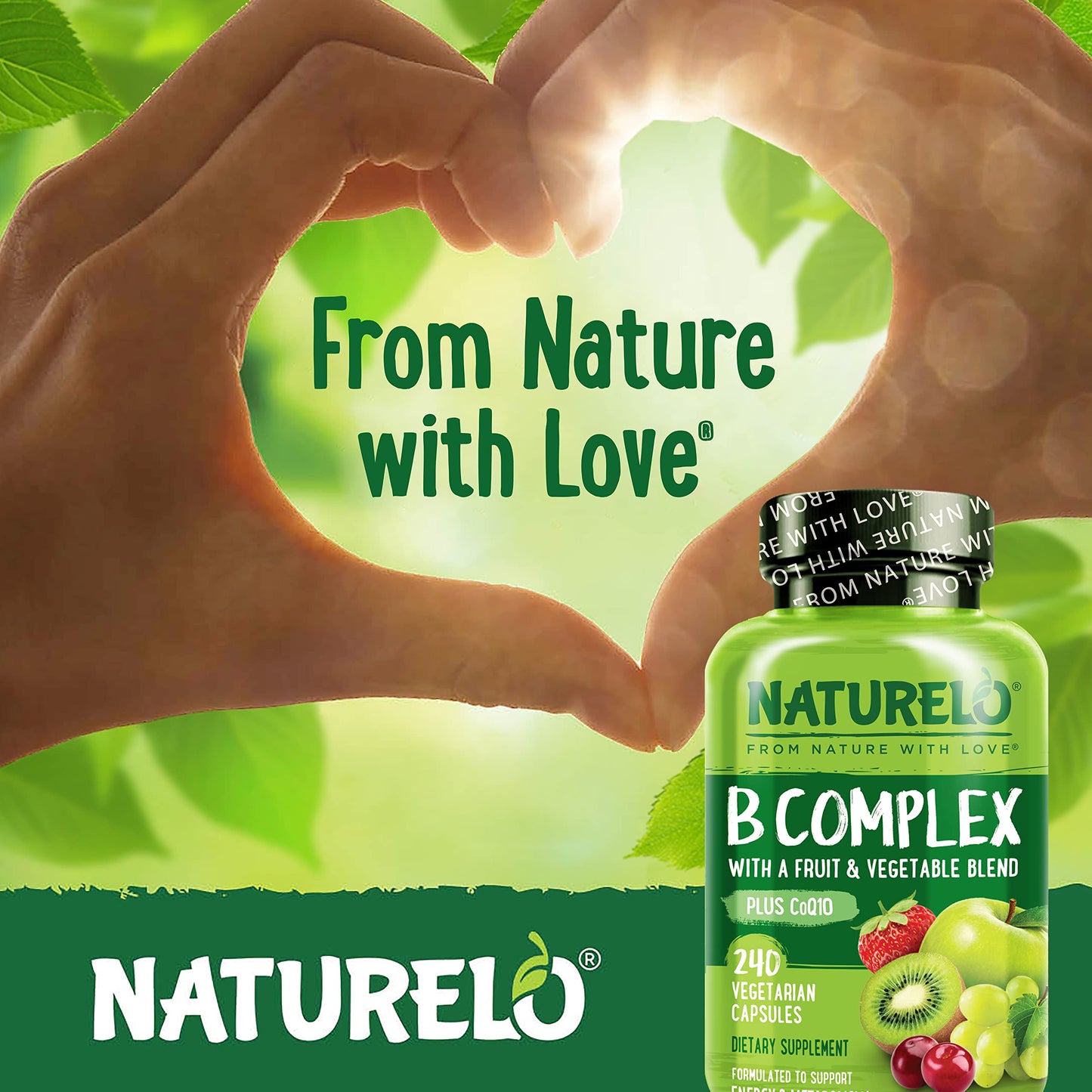 NATURELO Vitamin B Complex Capsules, 240