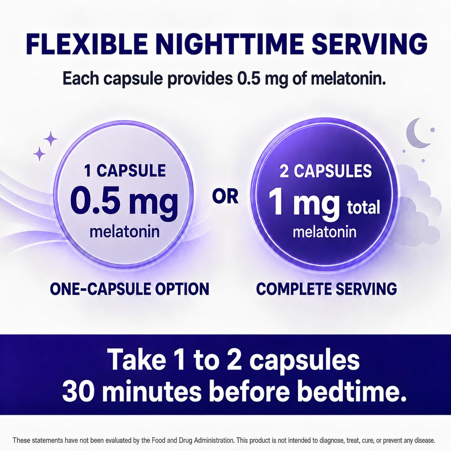 Vitamin Support Sleep Support for Adults with 5 Organic Herbs, L-Theanine, L-Tryptophan, Glycine, Magnesium & Melatonin Capsules, 60