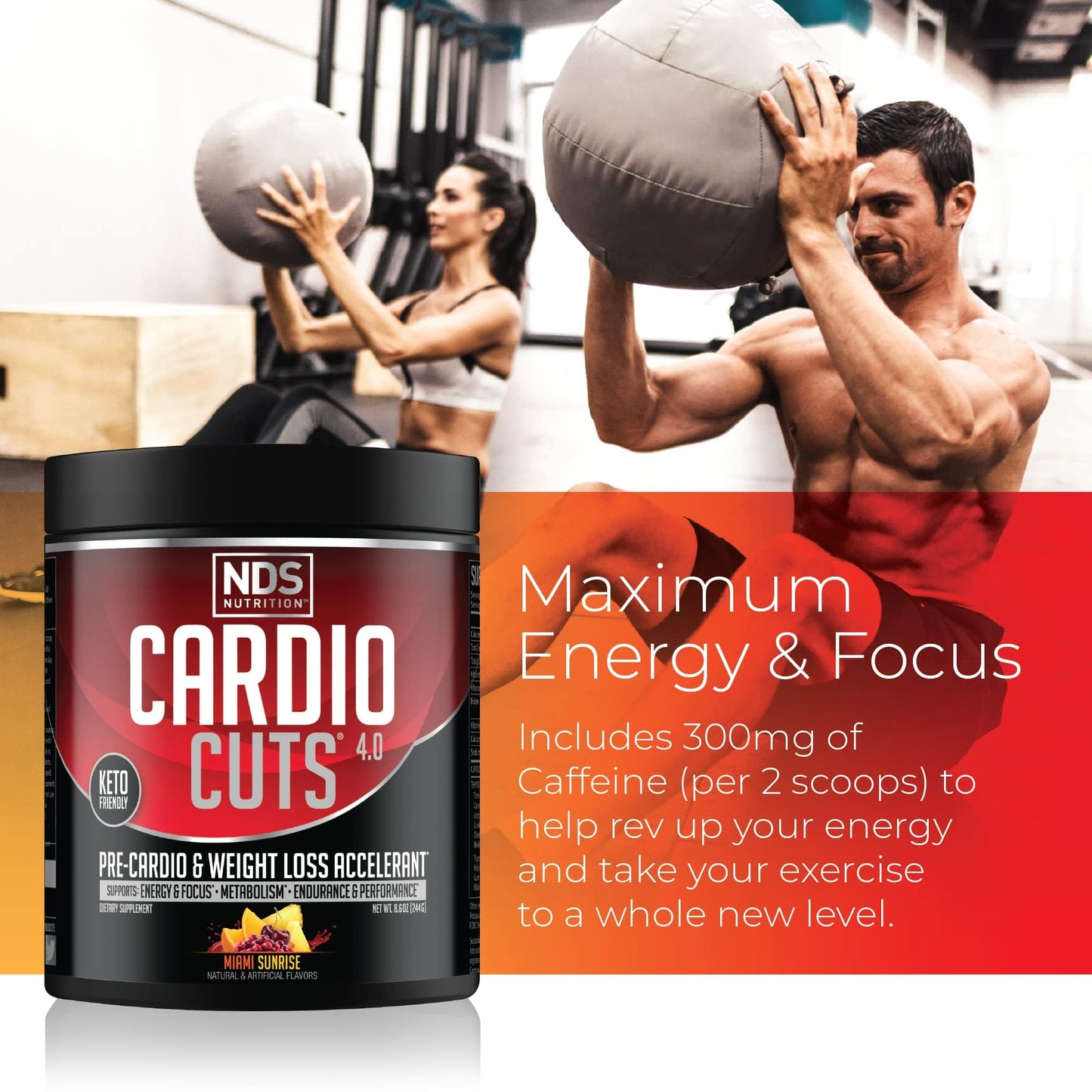 Cardio Cuts NDS Nutrition 4.0 Pre Workout Supplement Powder 8.6 oz