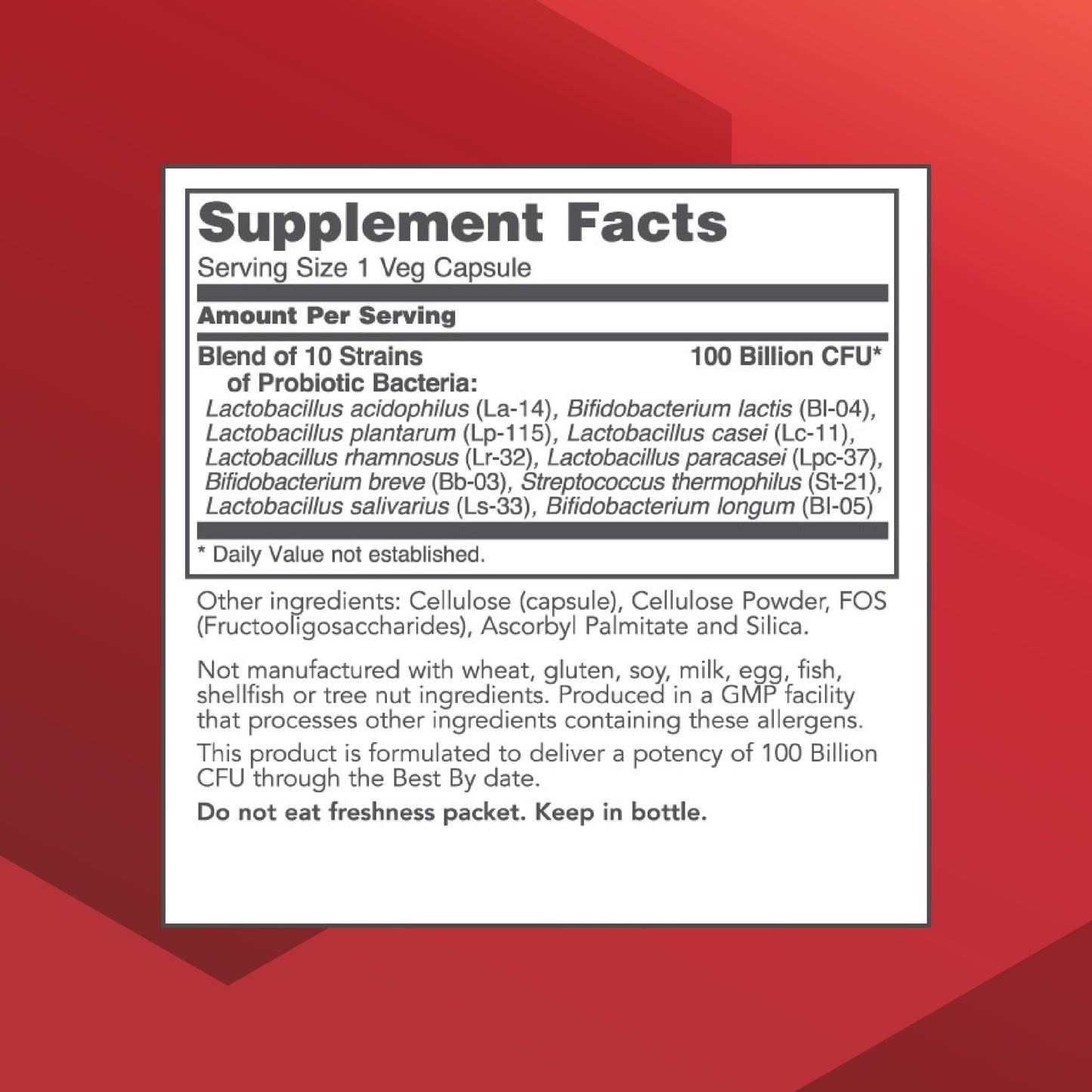 Protocol for Life Balance Proto Dophilus 100 Billion 10 Strains Capsule 30 Veg Capsules