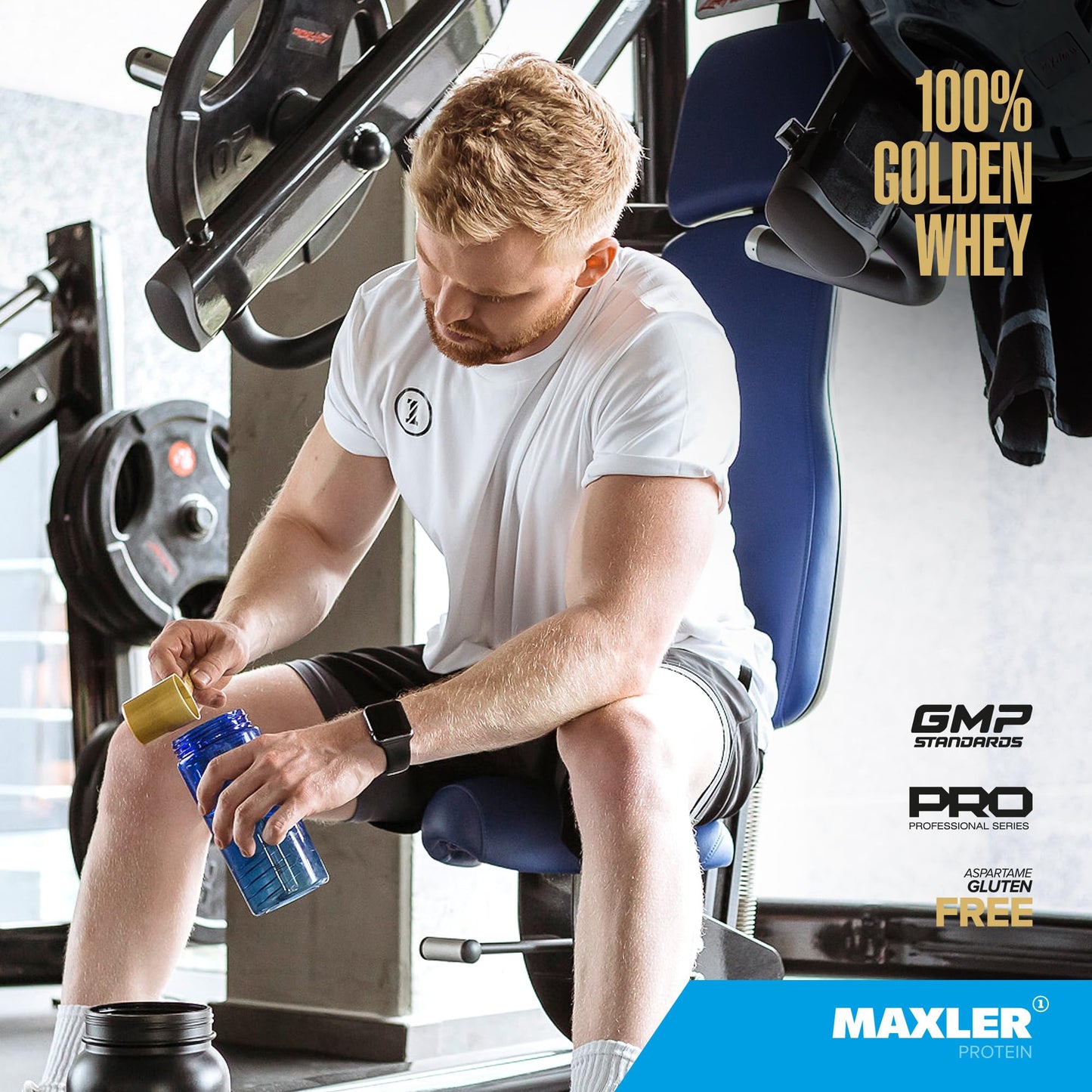 Maxler 100% Golden Whey Protein Powder Blueberry Muffin and Bananas & Cream Bundle, 64