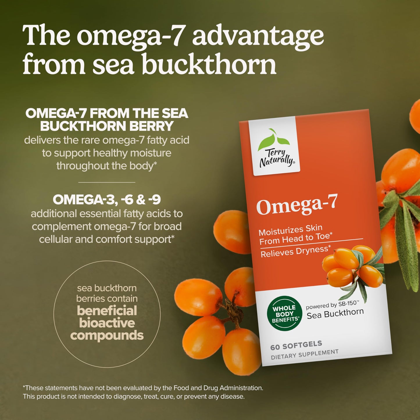 Terry Naturally Omega - Skin Hydration, Eye Moisture Softgel 60 Count