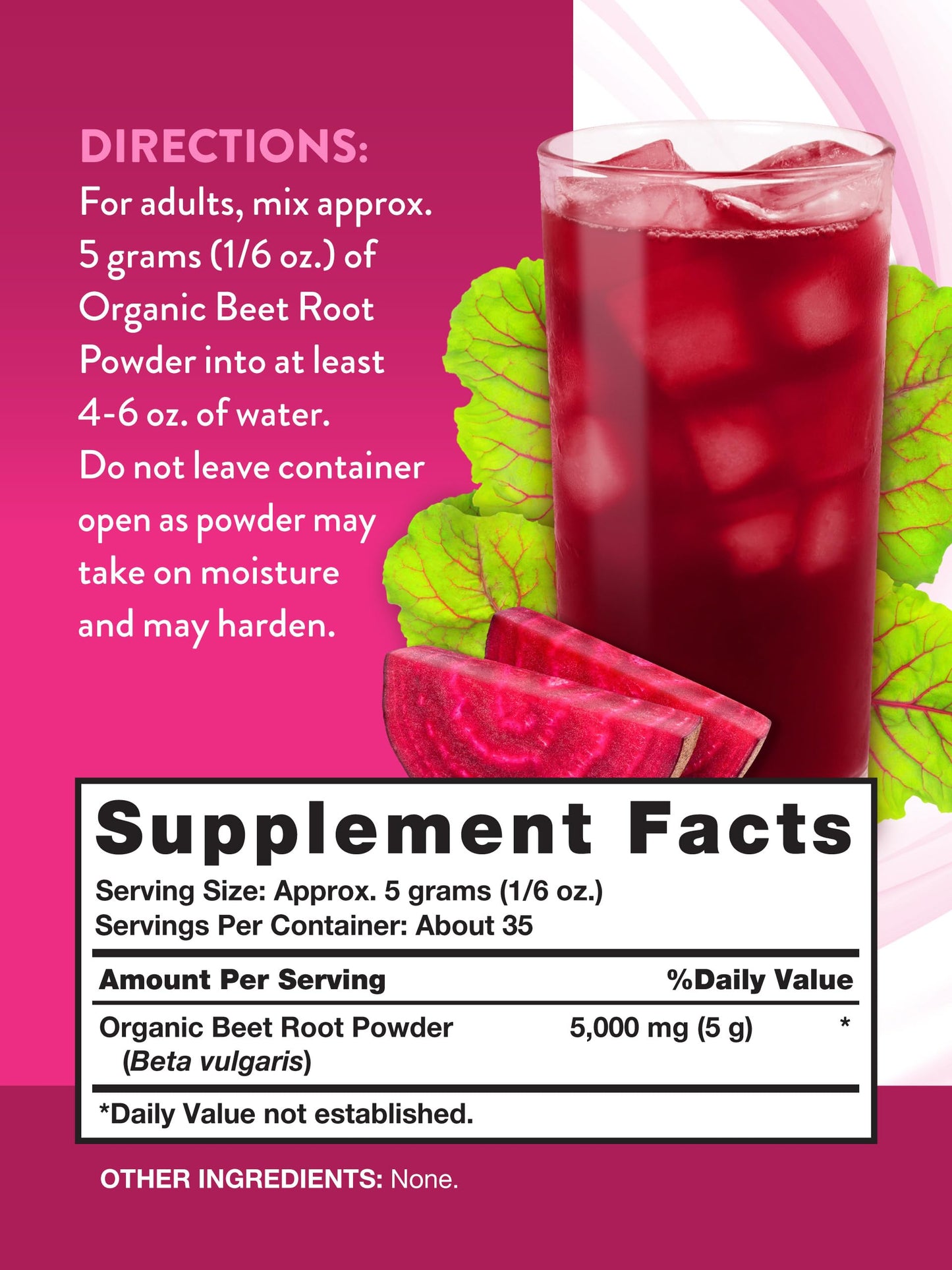 Nature's Truth Organic Beet Root Powder 6.1 oz