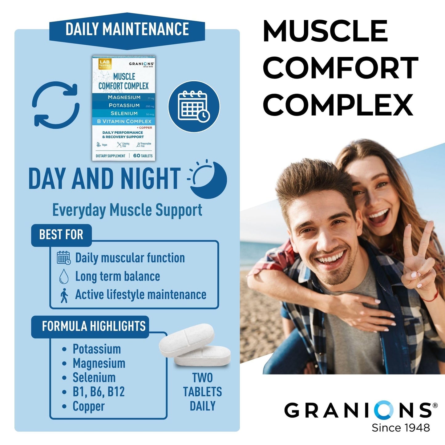 Granions Muscle Relaxer Pills Complex Capsule 30 Count