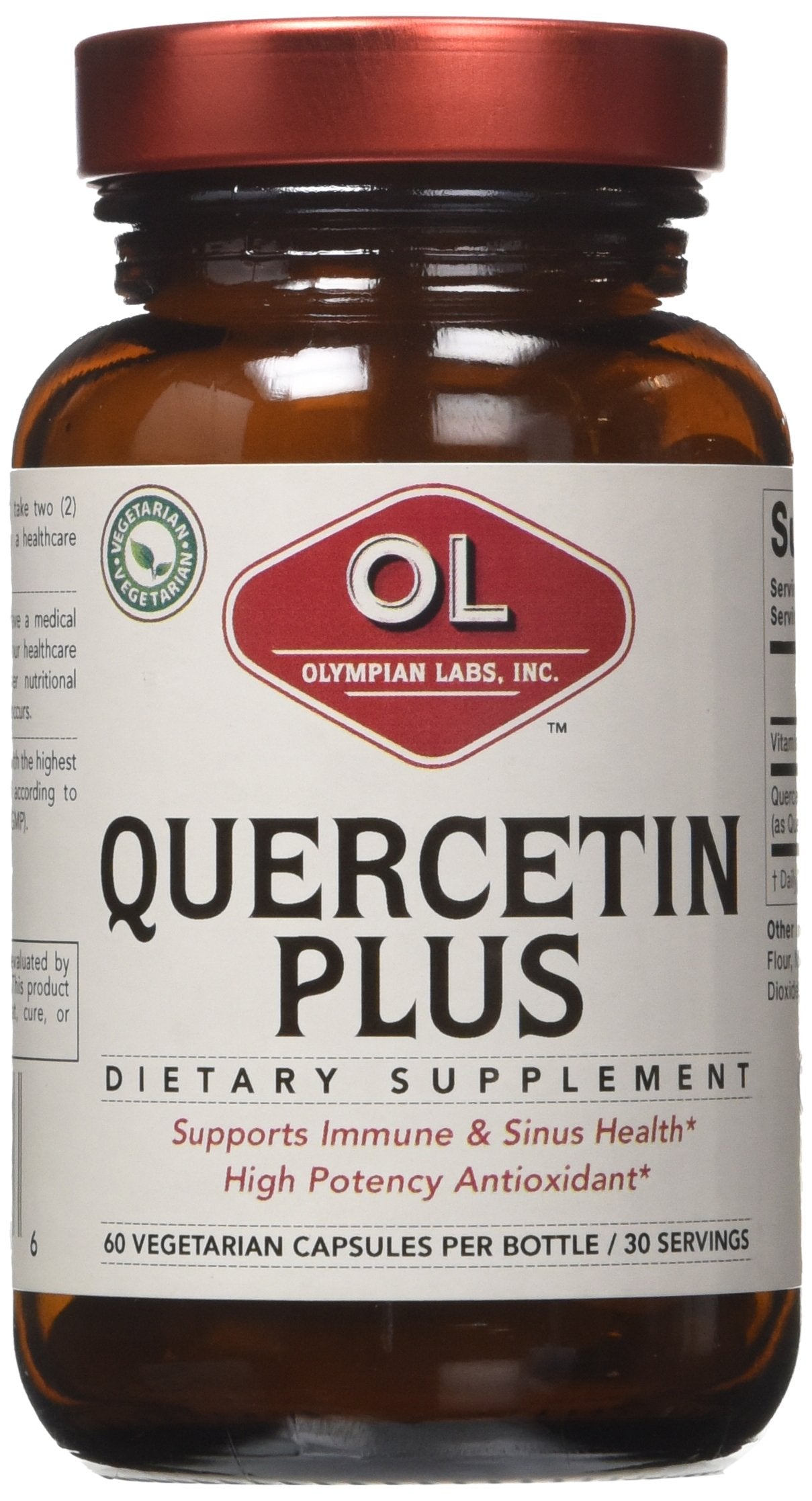 Olympian Labs Quercetin Plus Capsules, 60 Vegetarian Capsules