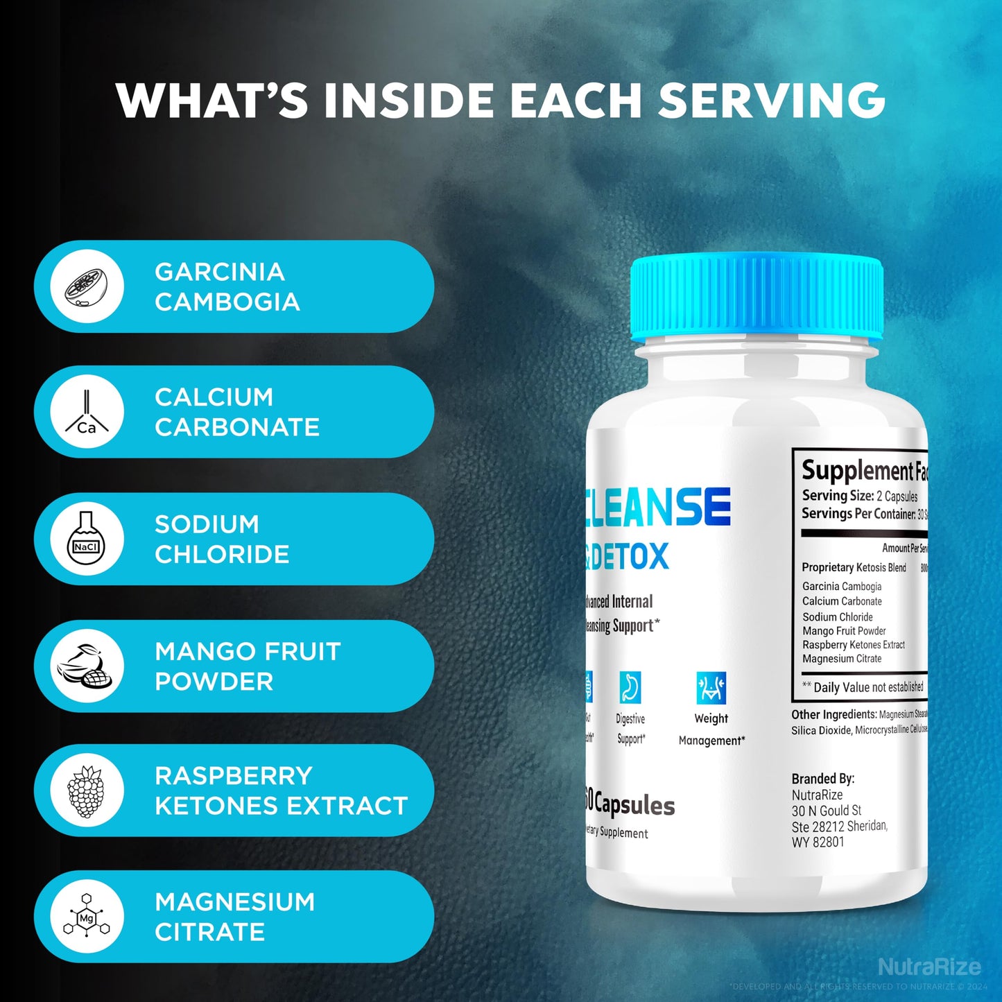 NutraRize Ketosyn Cleanse & Detox Capsules 120 Capsules