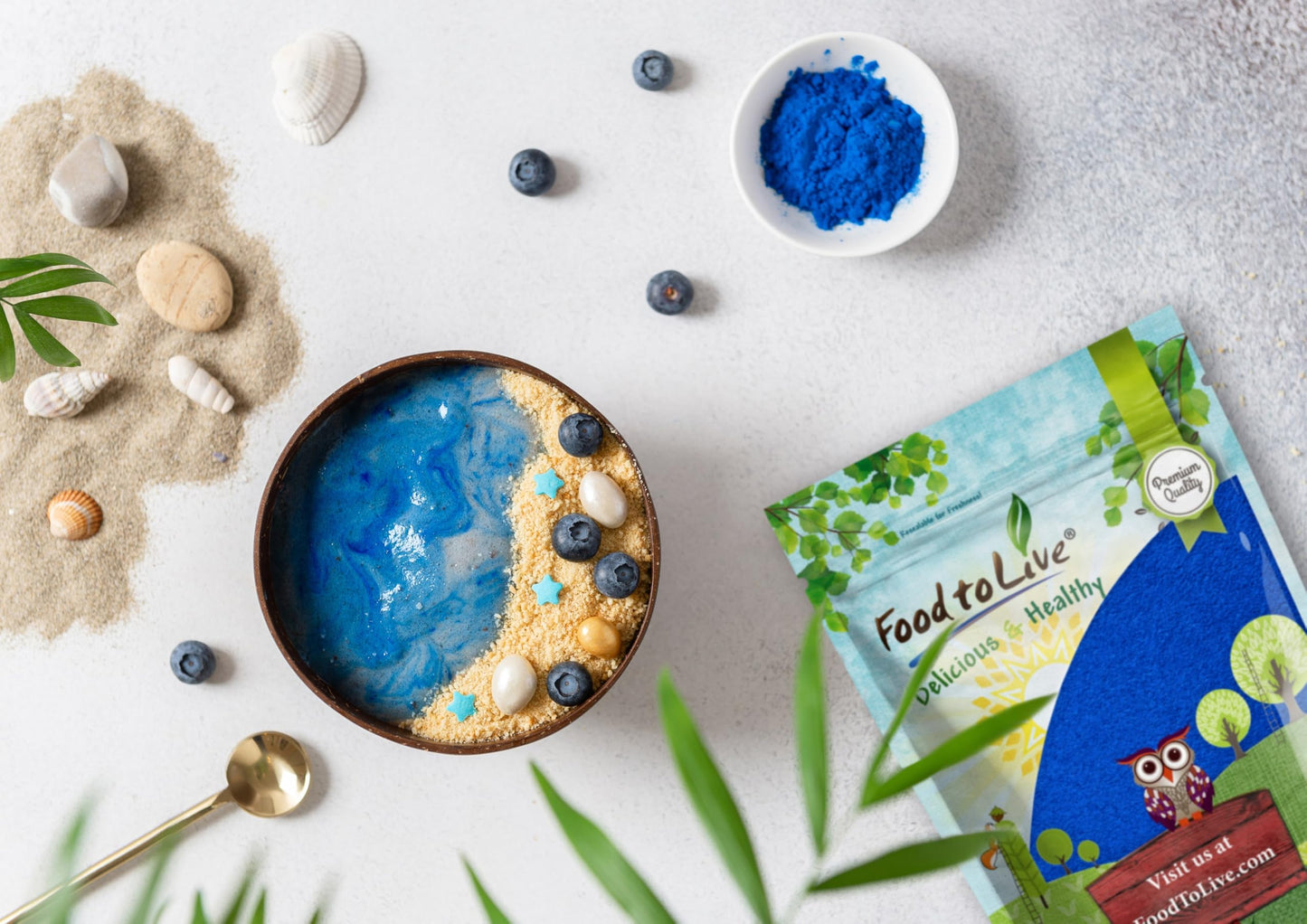 Food to Live Blue Spirulina Powder, 12 Ounces