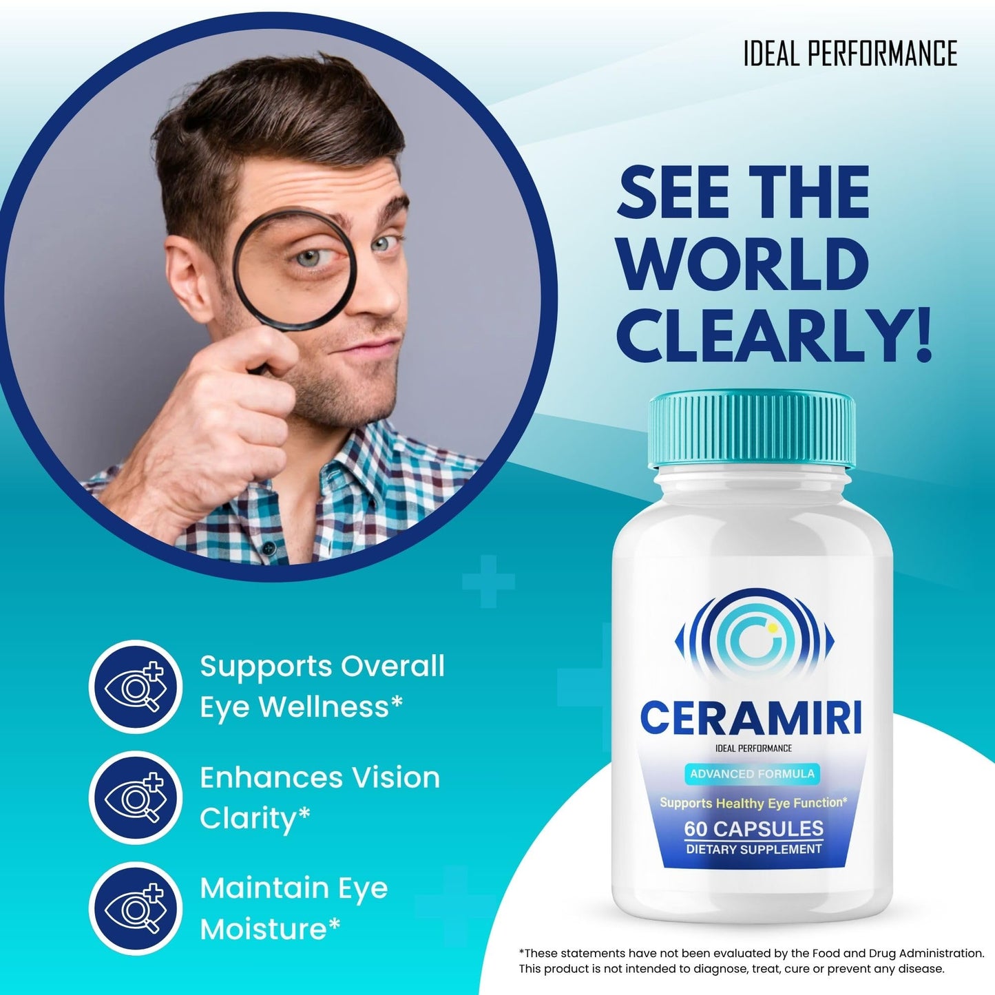 IDEAL PERFORMANCE Ceramiri Vision Support Capsules, 60 Capsules