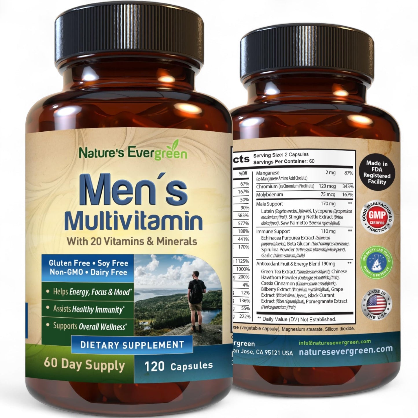 Nature's Evergreen Completely Men's Multivitamins & Multiminerals Capsule, 120 Capsules