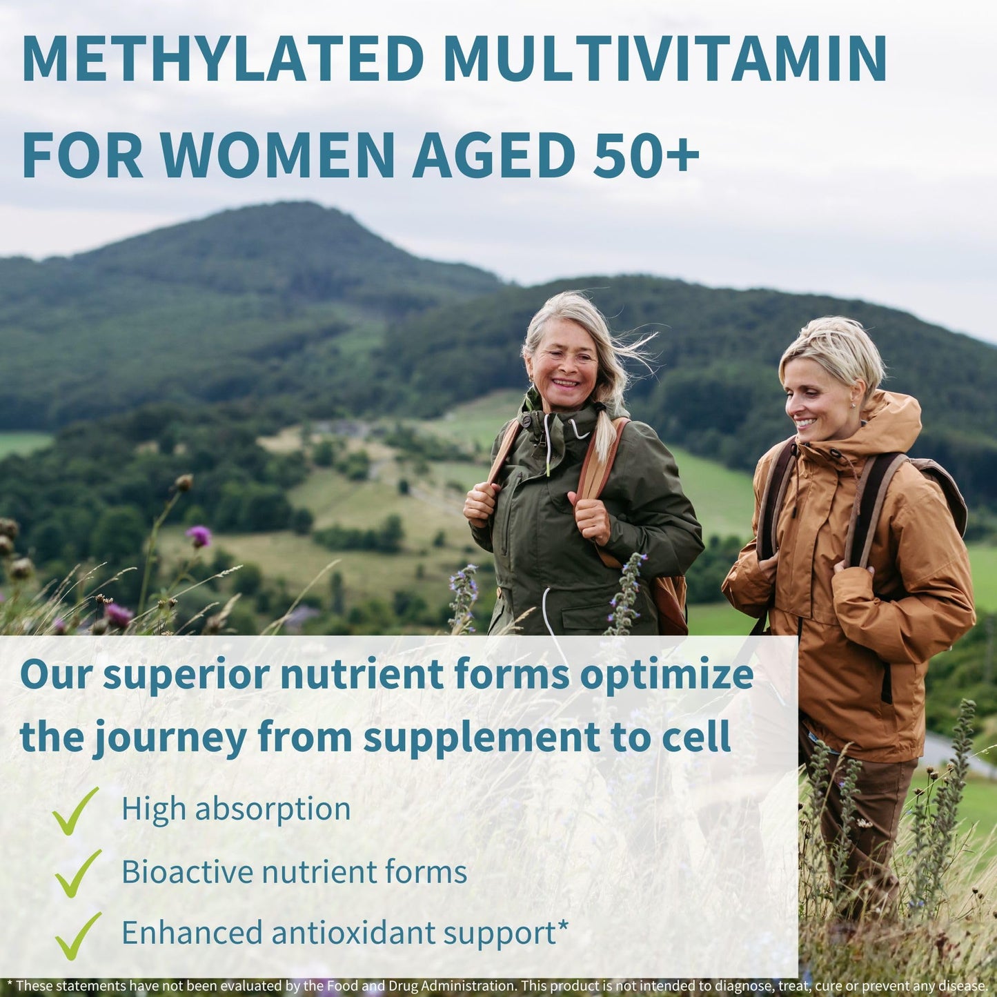 Igennus Healthcare Nutrition Methylated Multivitamin for Women 50+ Tablets, 60 Count