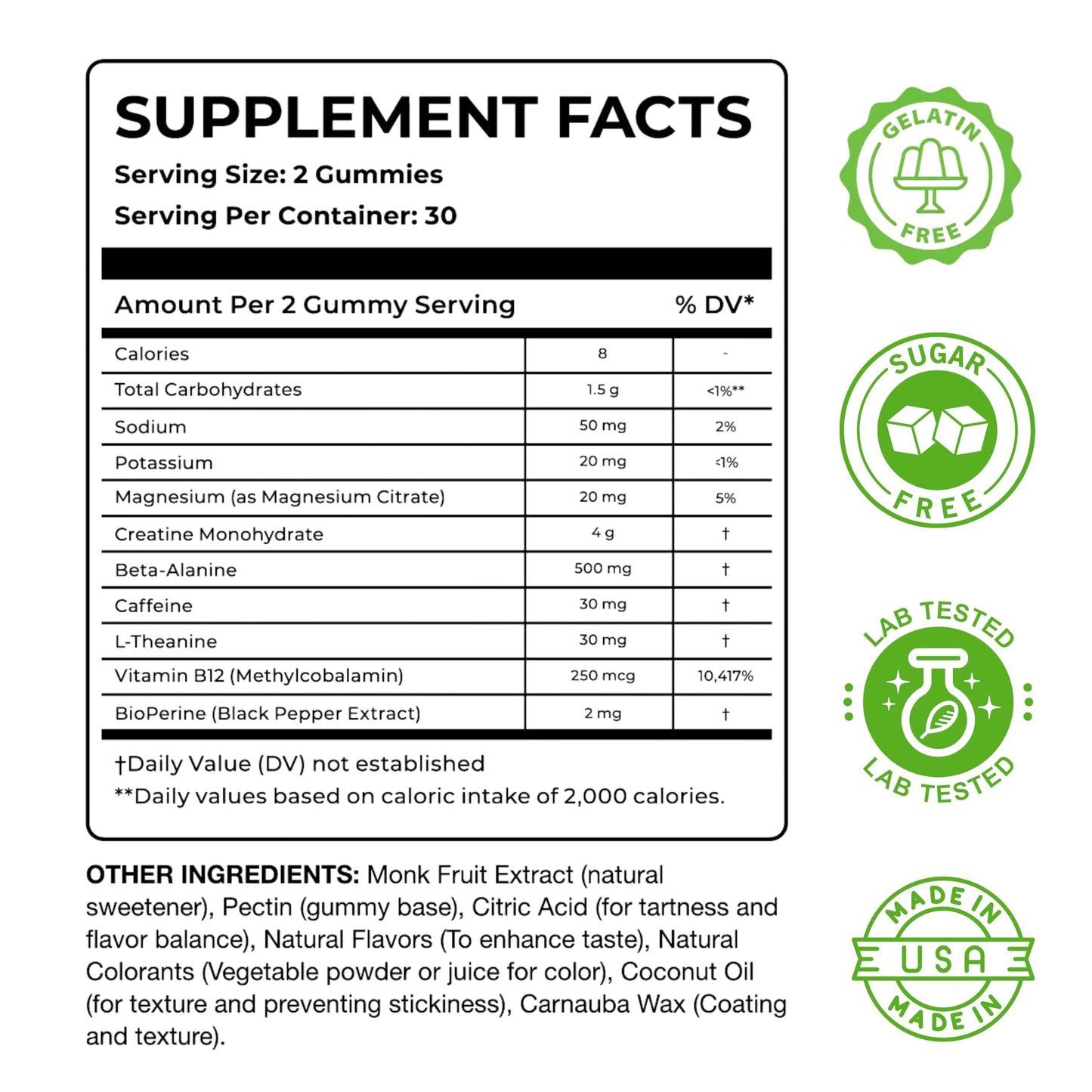 Nutrify Daily Creatine Gummies, 60 Count