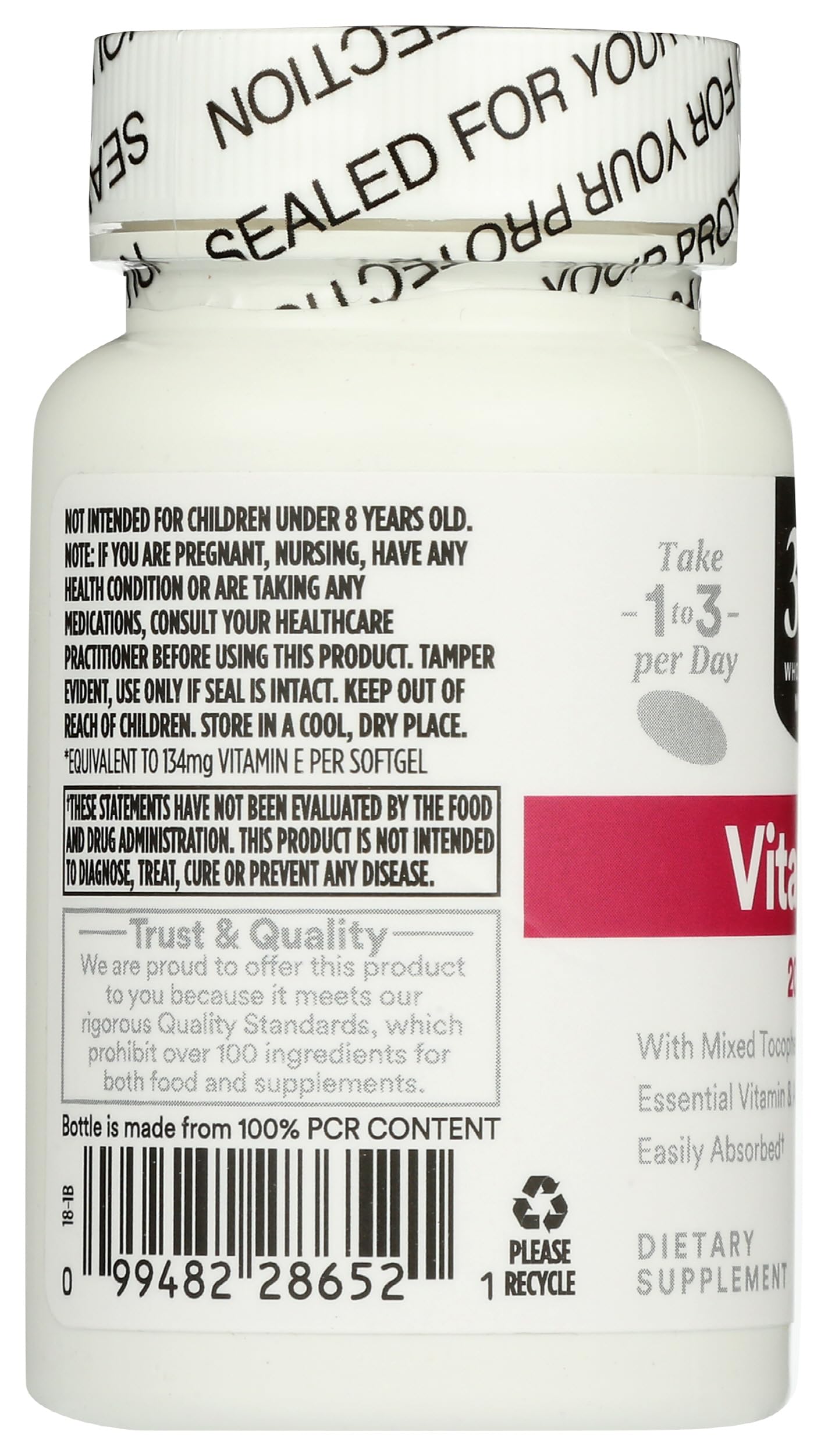 365 by Whole Foods Market Vitamin E 200 IU Softgels 120