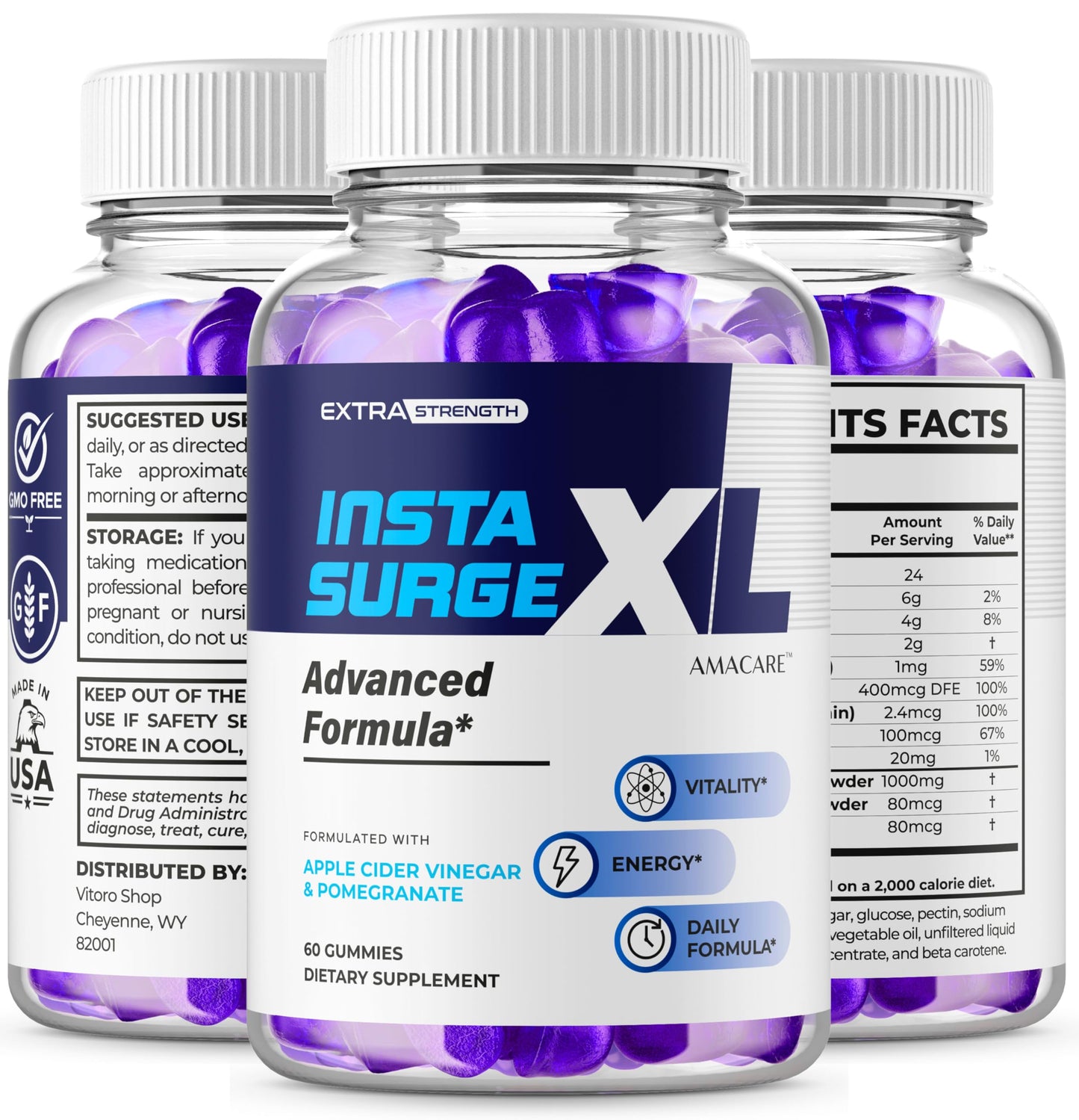AMACARE Insta Surge XL Gummies 180 Gummies
