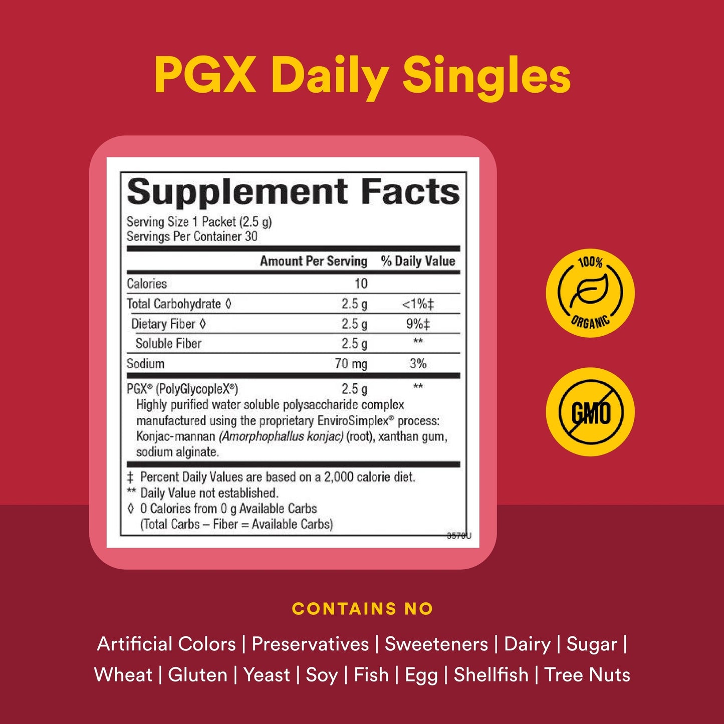 Natural Factors PGX Daily Singles Powder, 30 Packets
