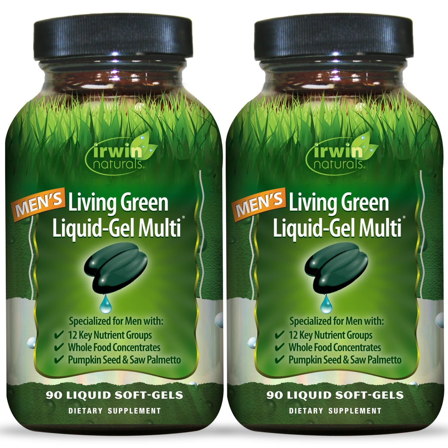 Irwin Naturals Men's Living Green Daily Multivitamin Softgels 180 Count