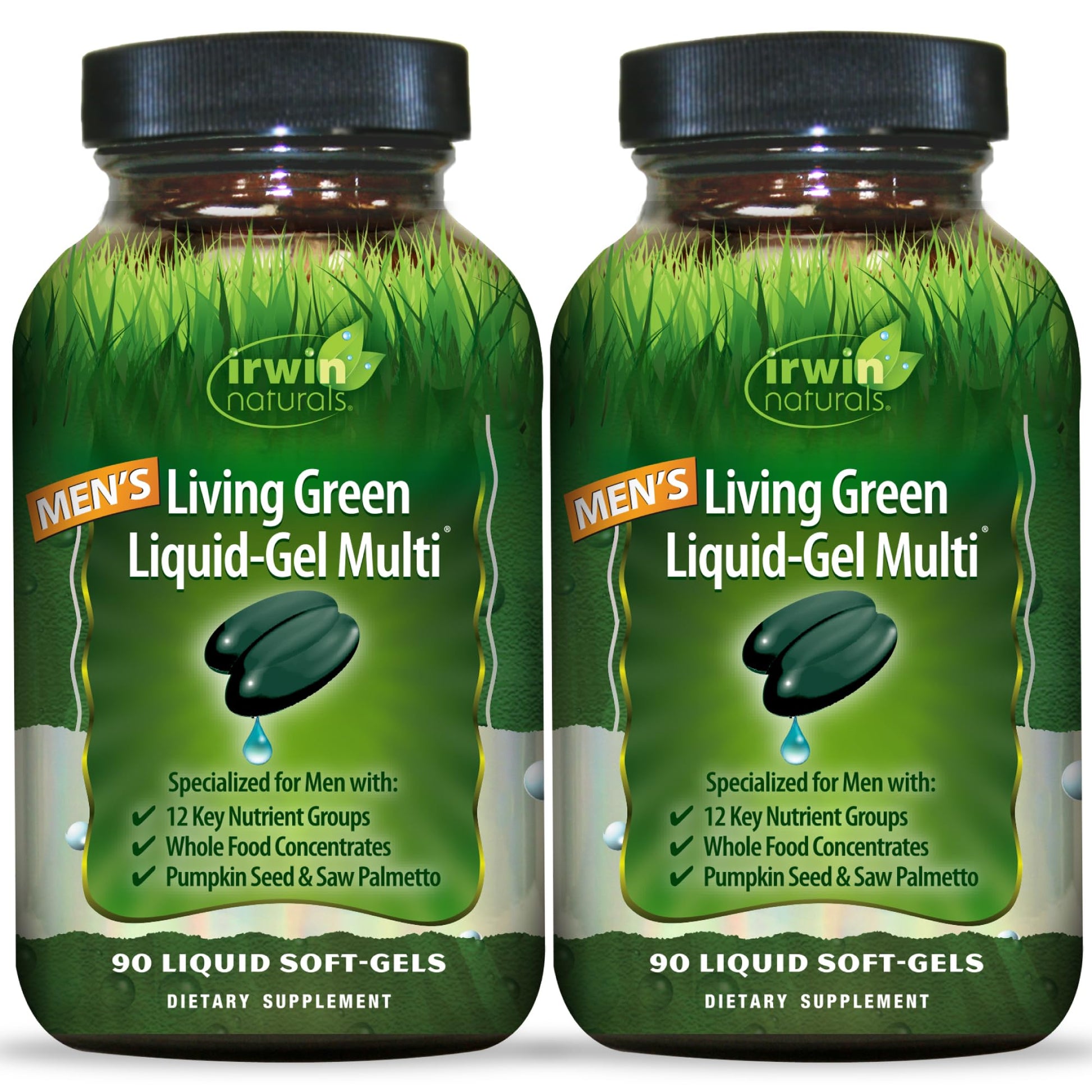 Irwin Naturals Men's Living Green Daily Multivitamin Softgels 180 Count