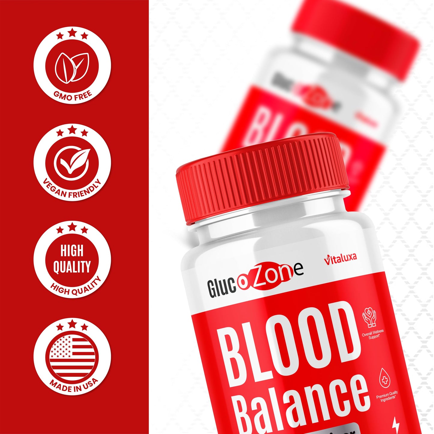 Vitaluxa Glucozone Blood Support Capsules 60 Count