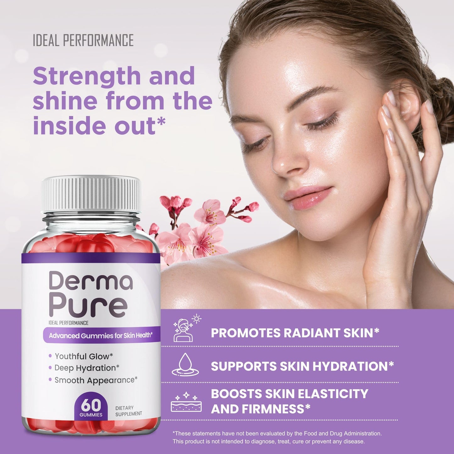 IDEAL PERFORMANCE Derma Pure Gummies 120 Count