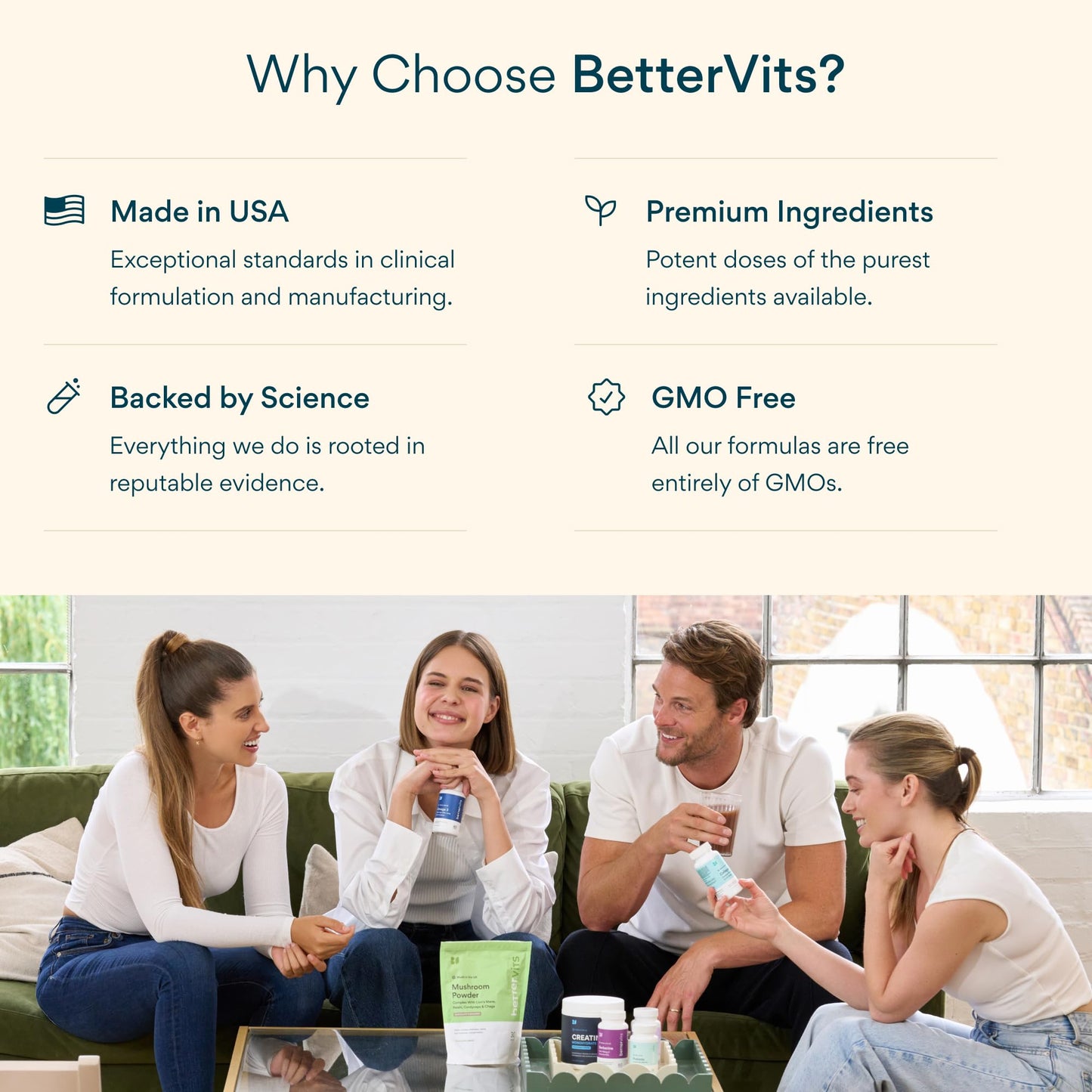 Bettervits NMN Supplement with Quercetin Powder Capsule, 60 Count
