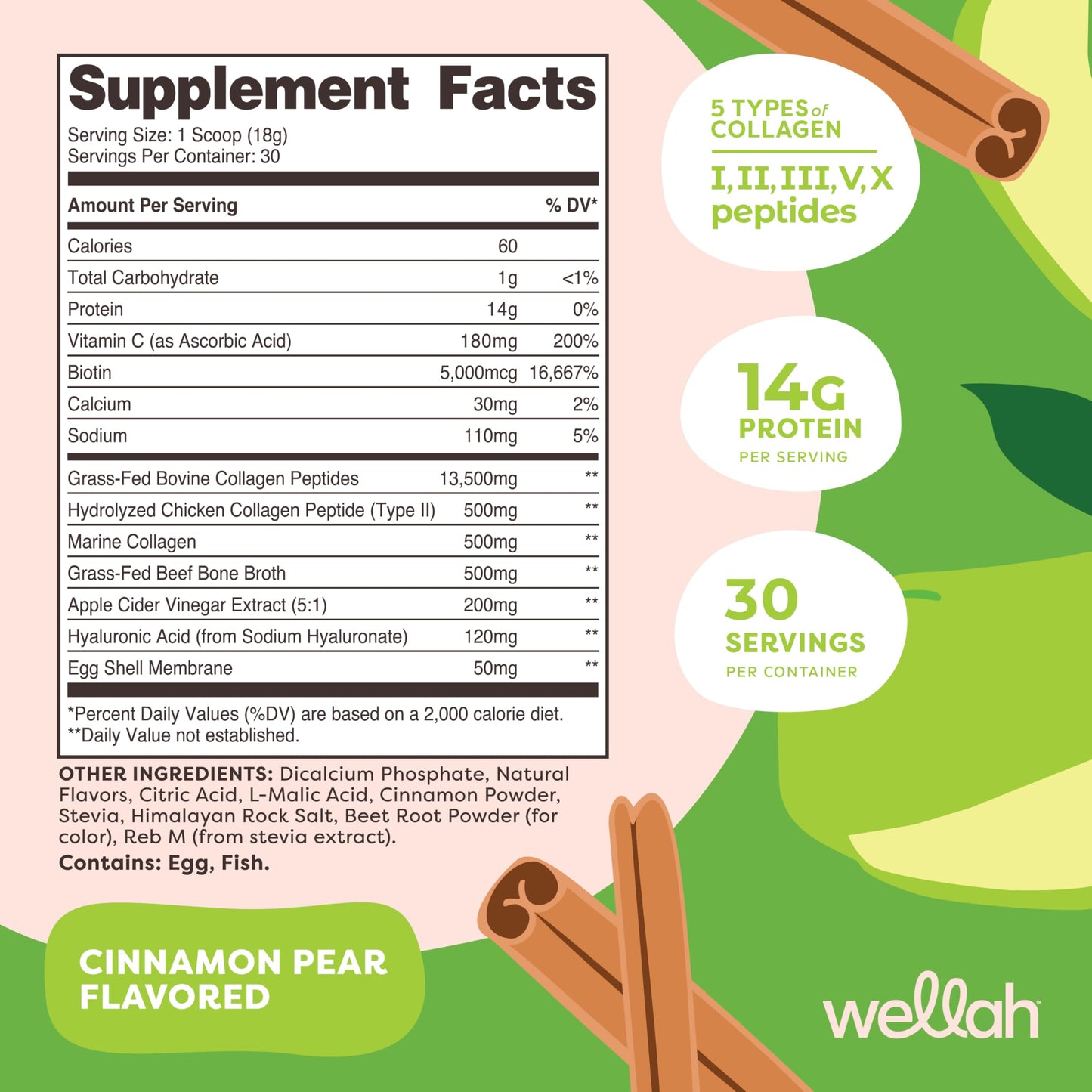 Wellah The Afterglow Multi Collagen Protein + Beauty Powder 19.5