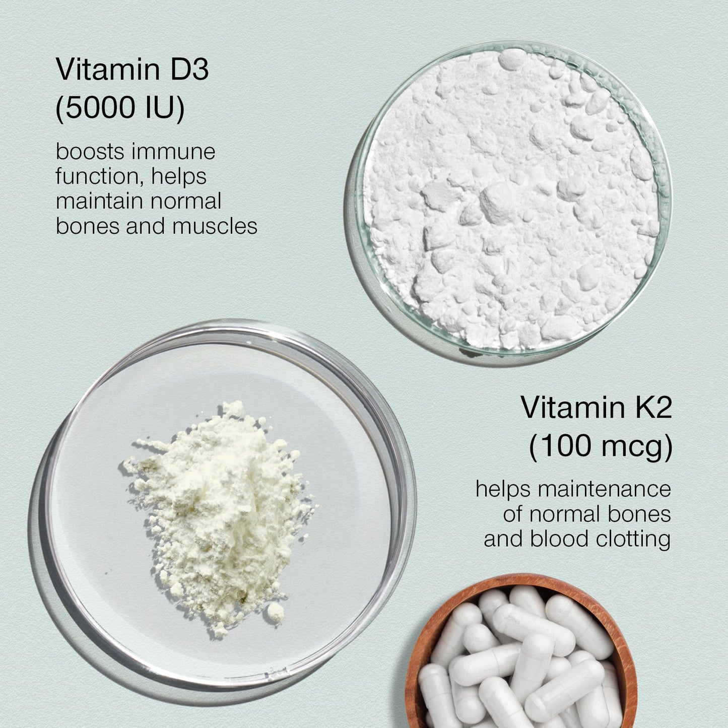 SuperSelf Vitamin D3 K2 Capsules, 60 Count