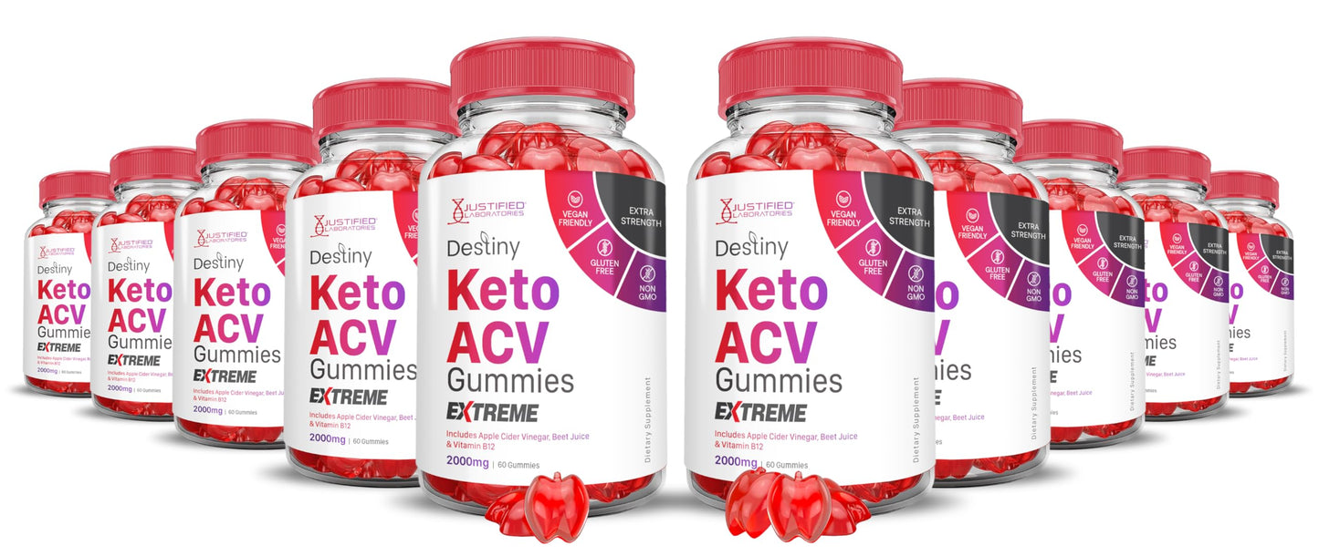 Justified Laboratories Destiny Keto ACV Extreme 2000MG, 600 Gummies