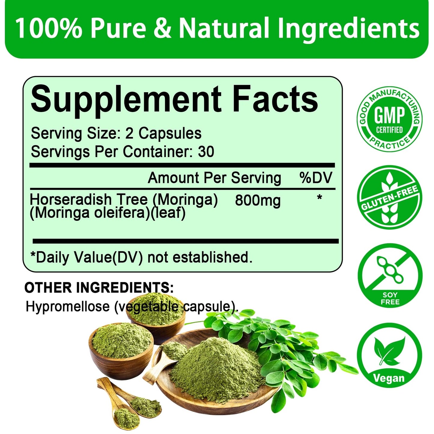 etheray Moringa Capsules 60 Count