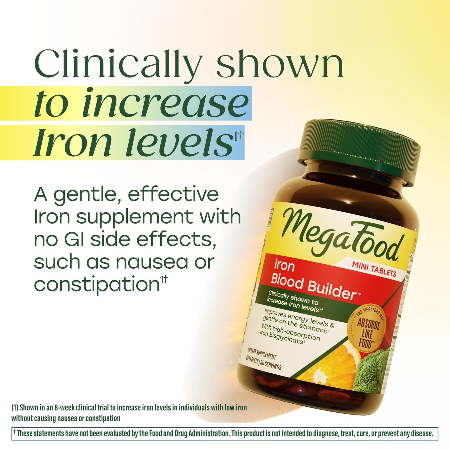 MegaFood Blood Builder Iron Supplement Tablet, 72 Count
