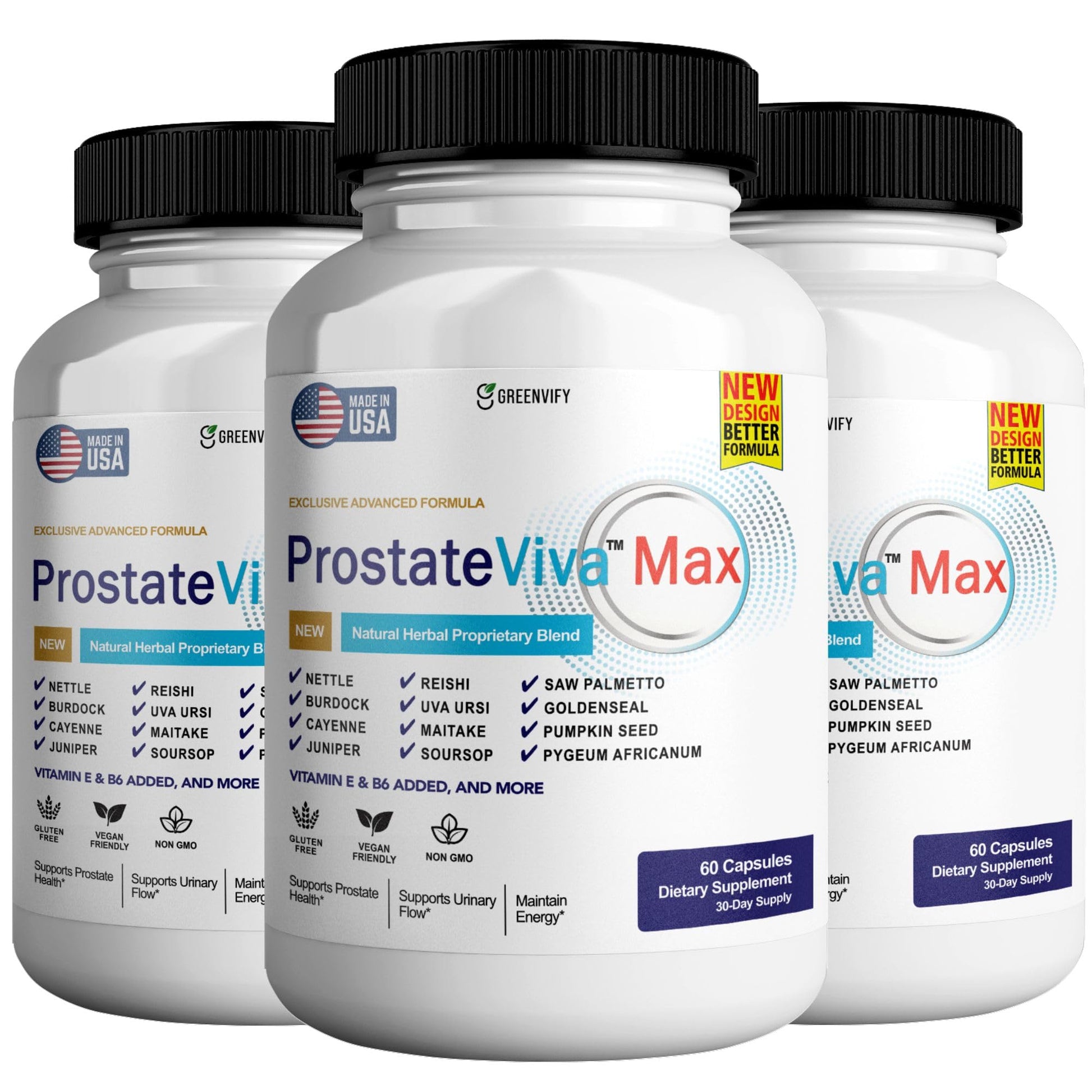 Prostate Viva Max Prostate Supplements for Men Capsules, 180 Count