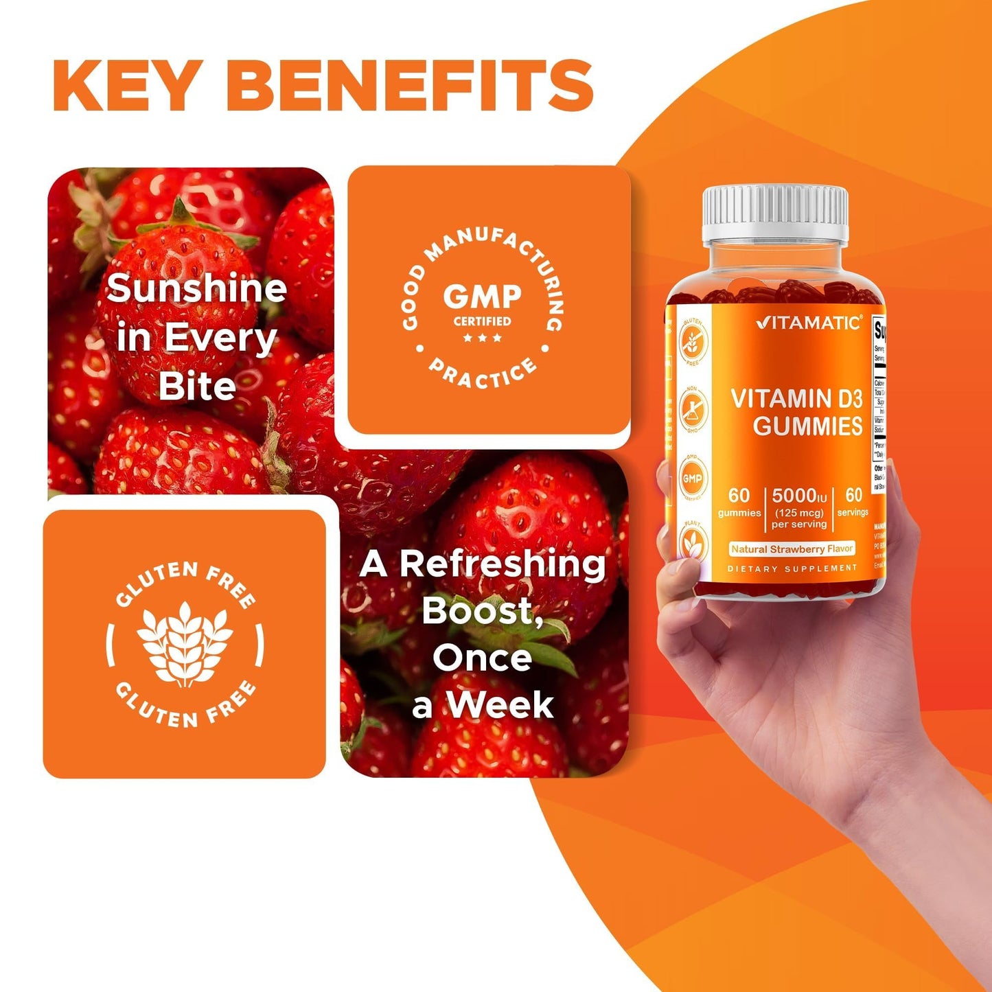Vitamatic Vitamin D3 Gummies 60 Gummies