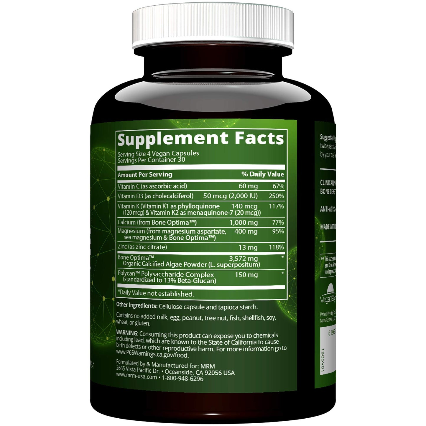 MRM Vegan Bone Maximizer Capsule 120 Count