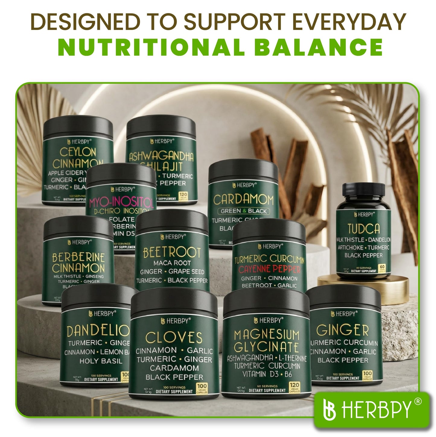Herbpy 5in1 Ginger and Turmeric Capsules, 100 Count