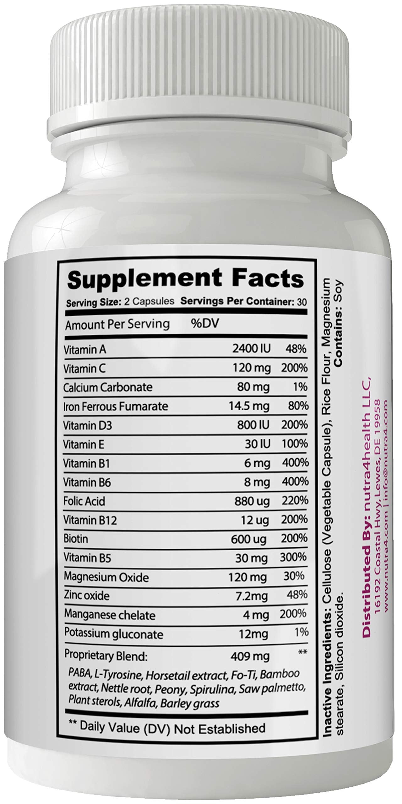 nutra4health LLC Rejuvalex Advanced Hair Growth Formula 60 Capsules