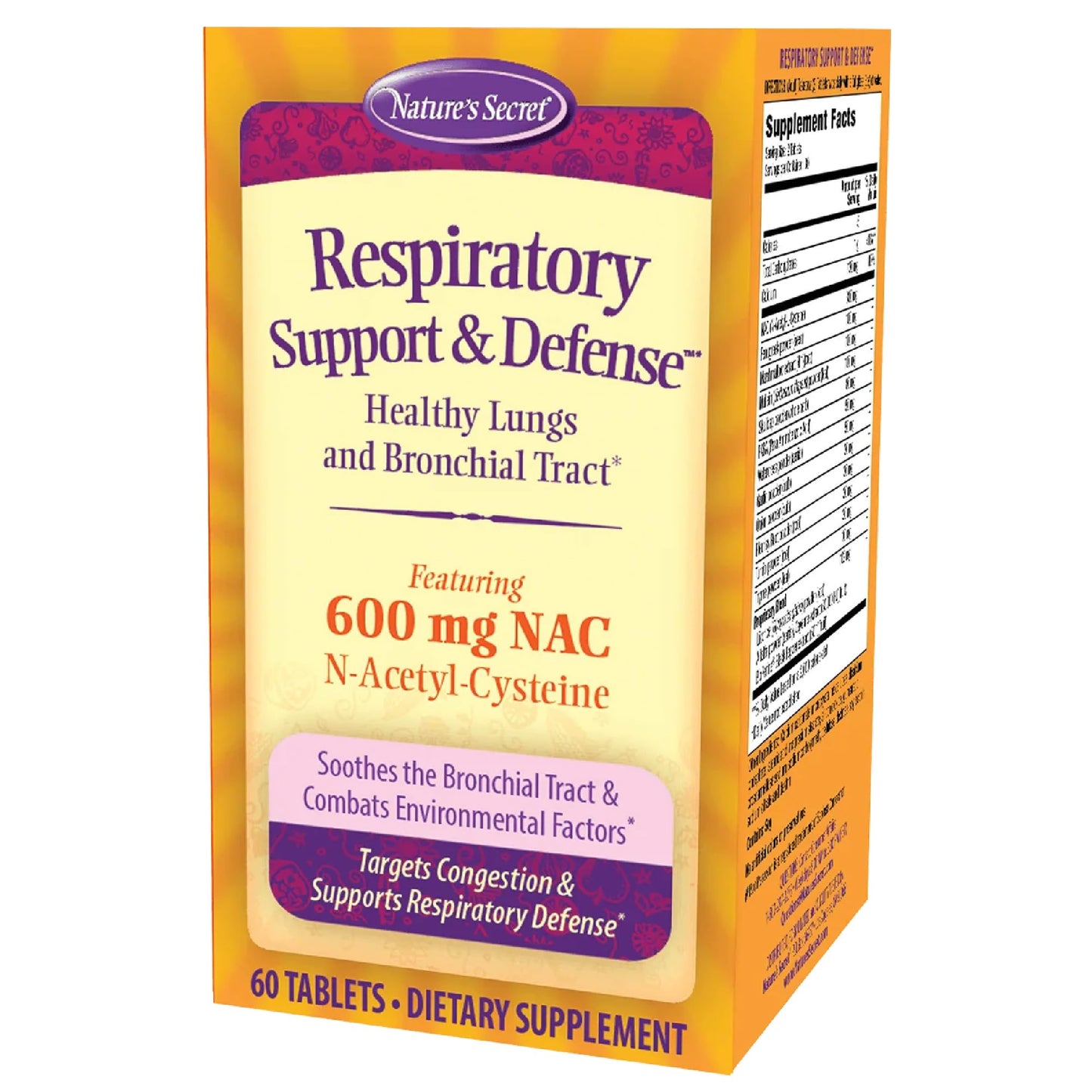 Nature's Secret Respiratory Support & Defense 60 Tablets