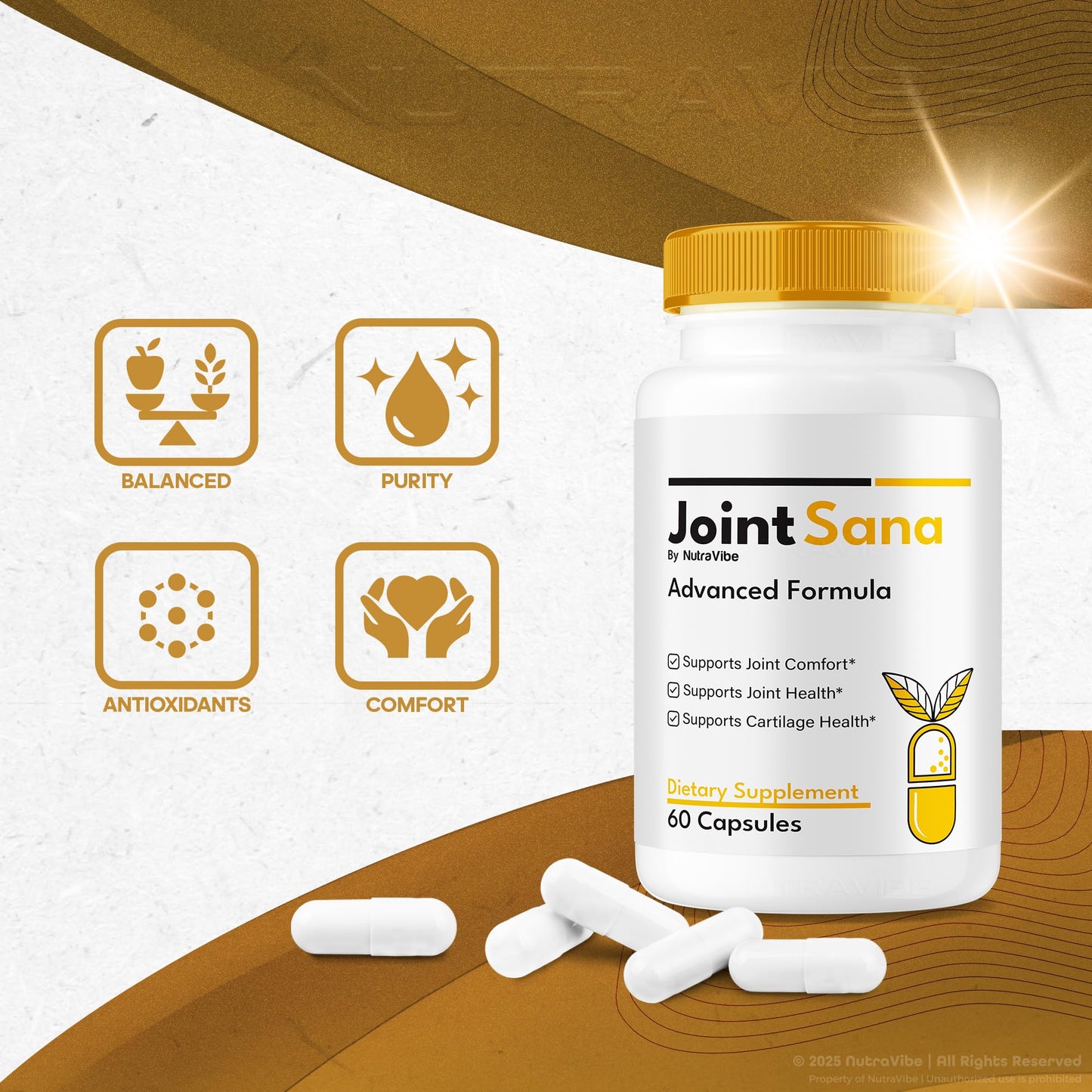 NutraVibe Joint Sana Capsules, 120 Count