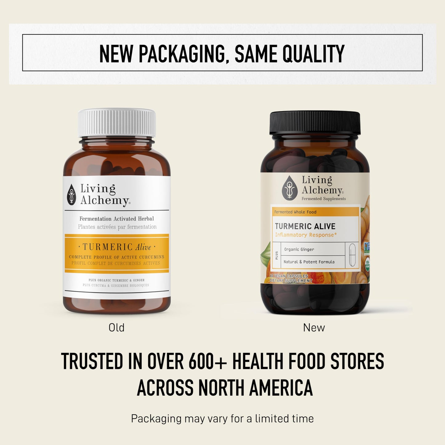 Living Alchemy Turmeric & Ginger Supplement Capsules 60 Count