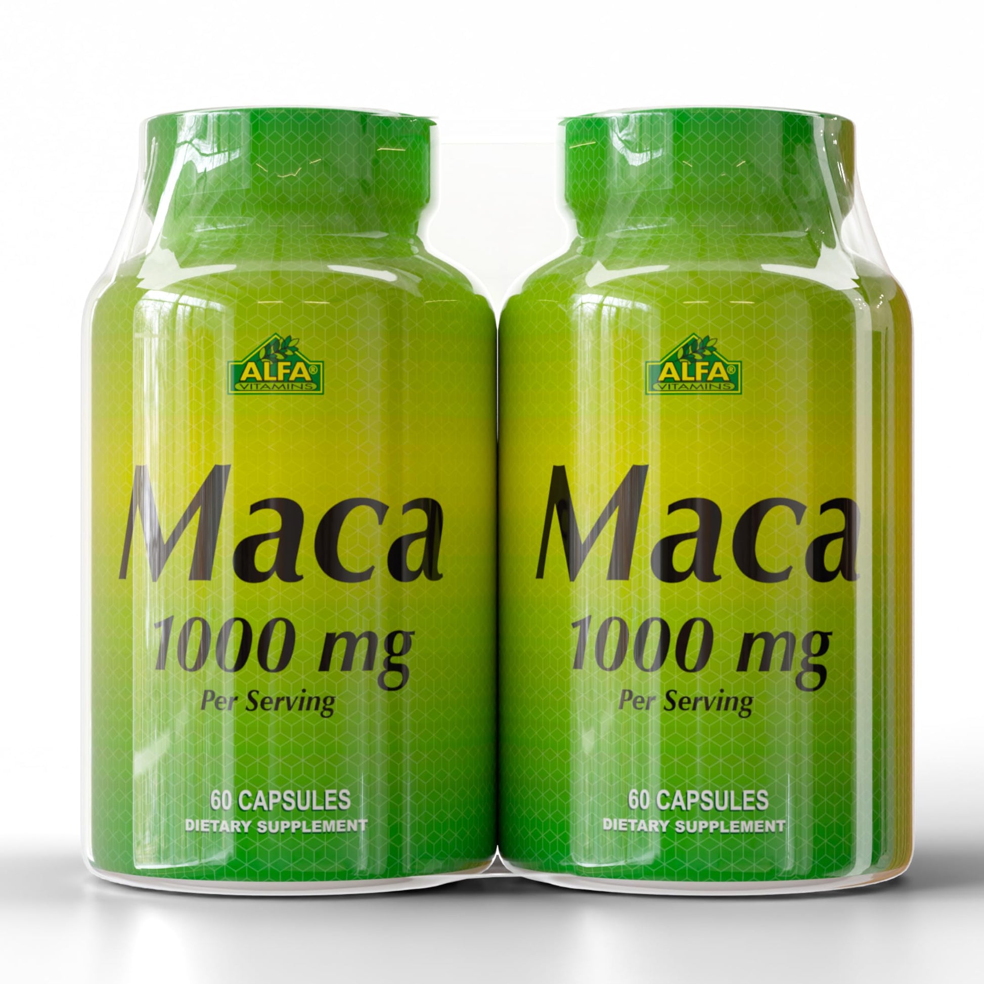 ALFA VITAMINS Maca 1000 mg Peruvian Maca Root Supplement for Energy & Wellness – Plant-Based Formula, Capsules, 120 Count