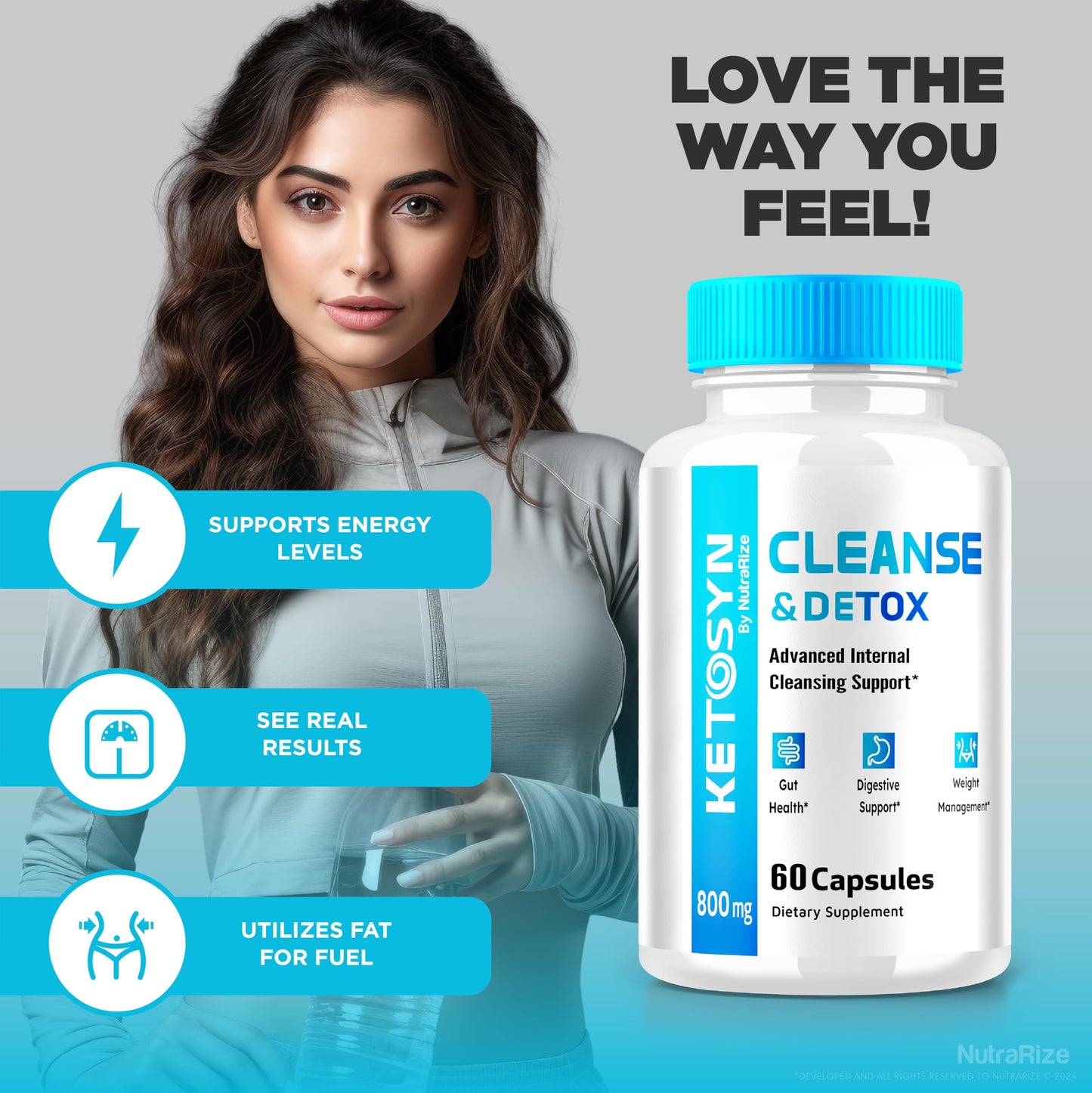 NutraRize Ketosyn Cleanse & Detox Capsules 120 Capsules