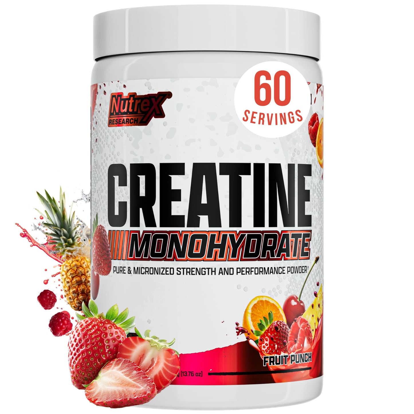 Nutrex Research Creatine Powder Fruit Punch, 13.75 Ounce